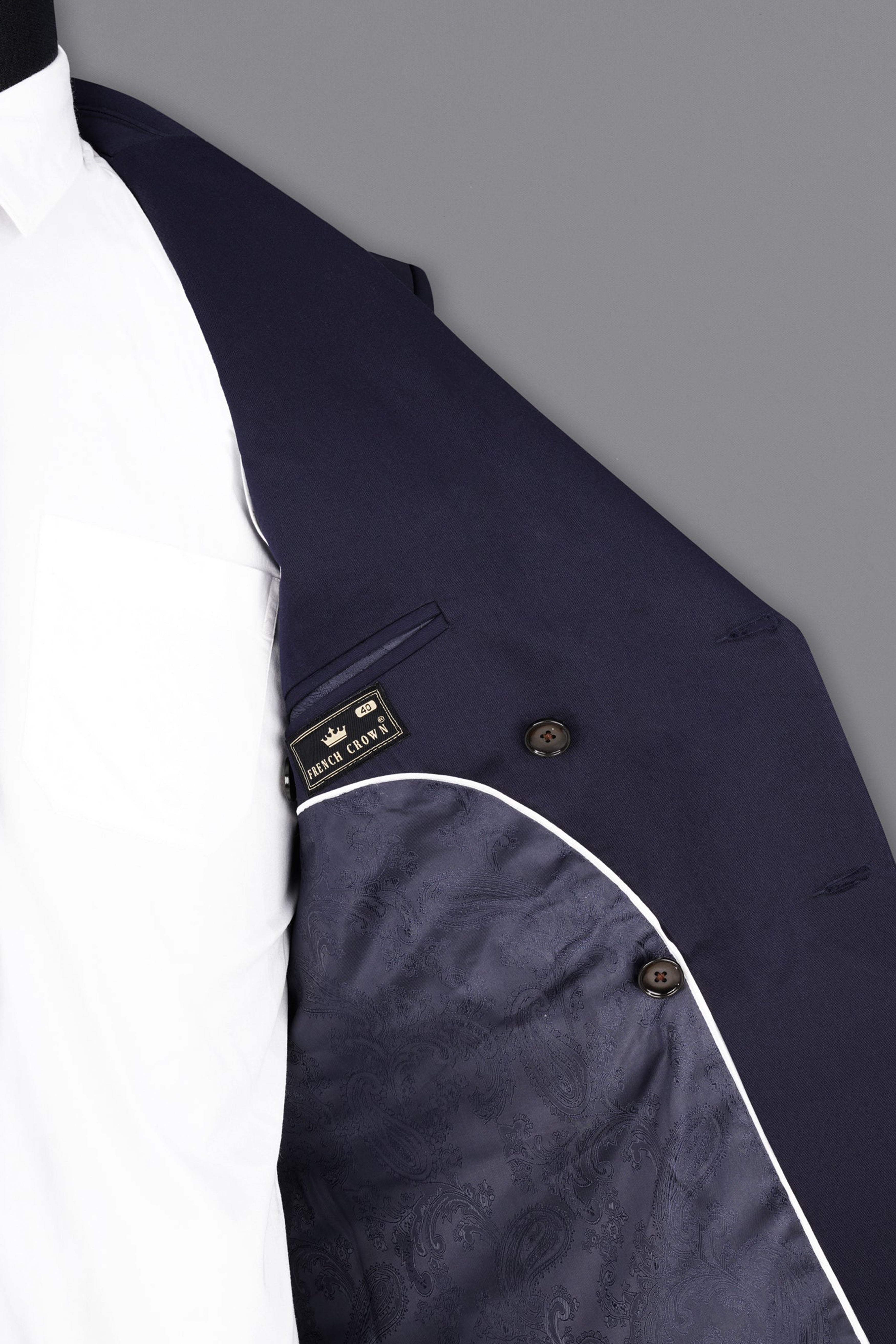 Mirage Navy Blue Double Breasted Blazer