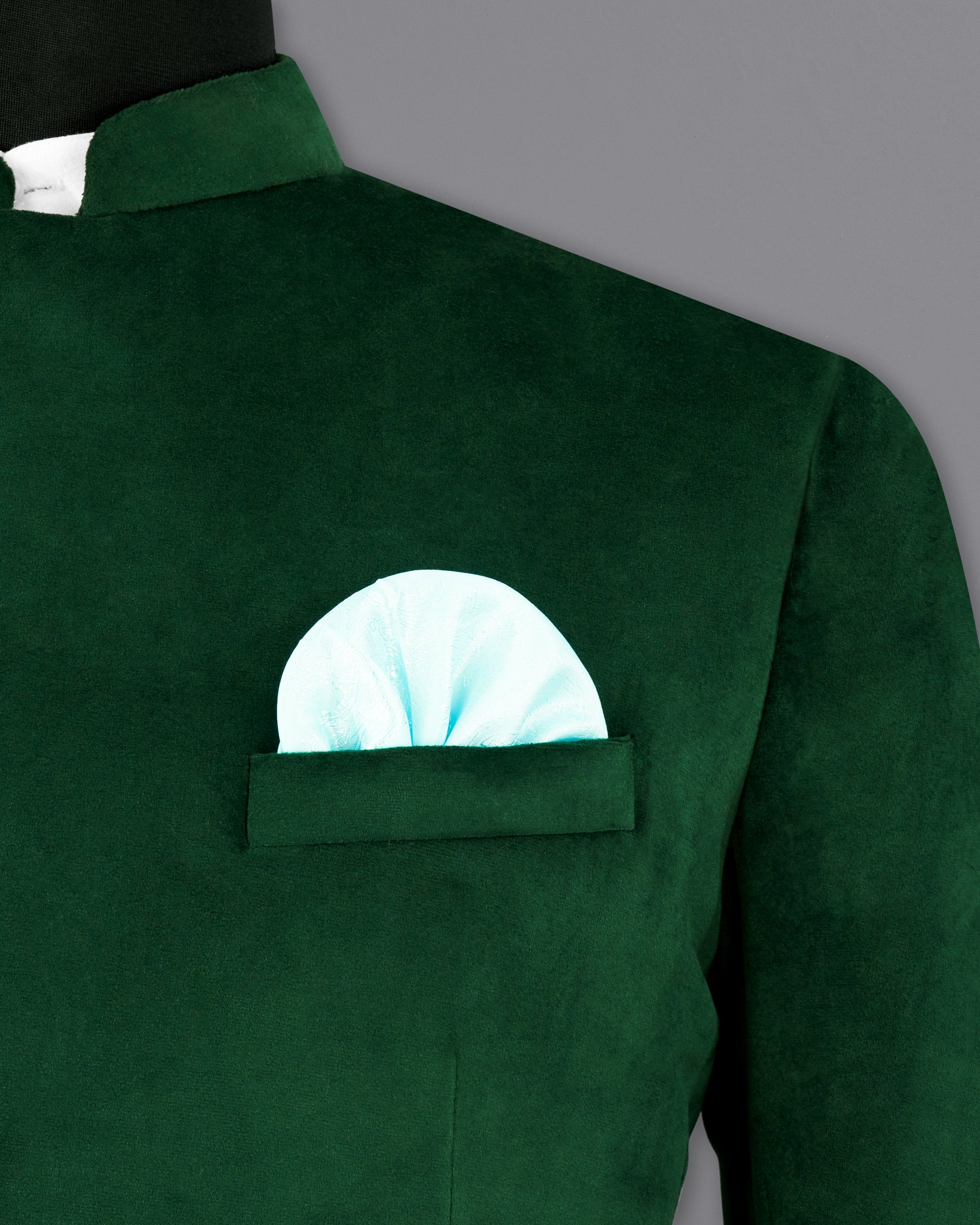 Phthalo Green Cross Buttoned Bandhgala Premium Velvet Designer Blazer BL2208-CBG-36, BL2208-CBG-38, BL2208-CBG-40, BL2208-CBG-42, BL2208-CBG-44, BL2208-CBG-46, BL2208-CBG-48, BL2208-CBG-50, BL2208-CBG-52, BL2208-CBG-54, BL2208-CBG-56, BL2208-CBG-58, BL2208-CBG-60