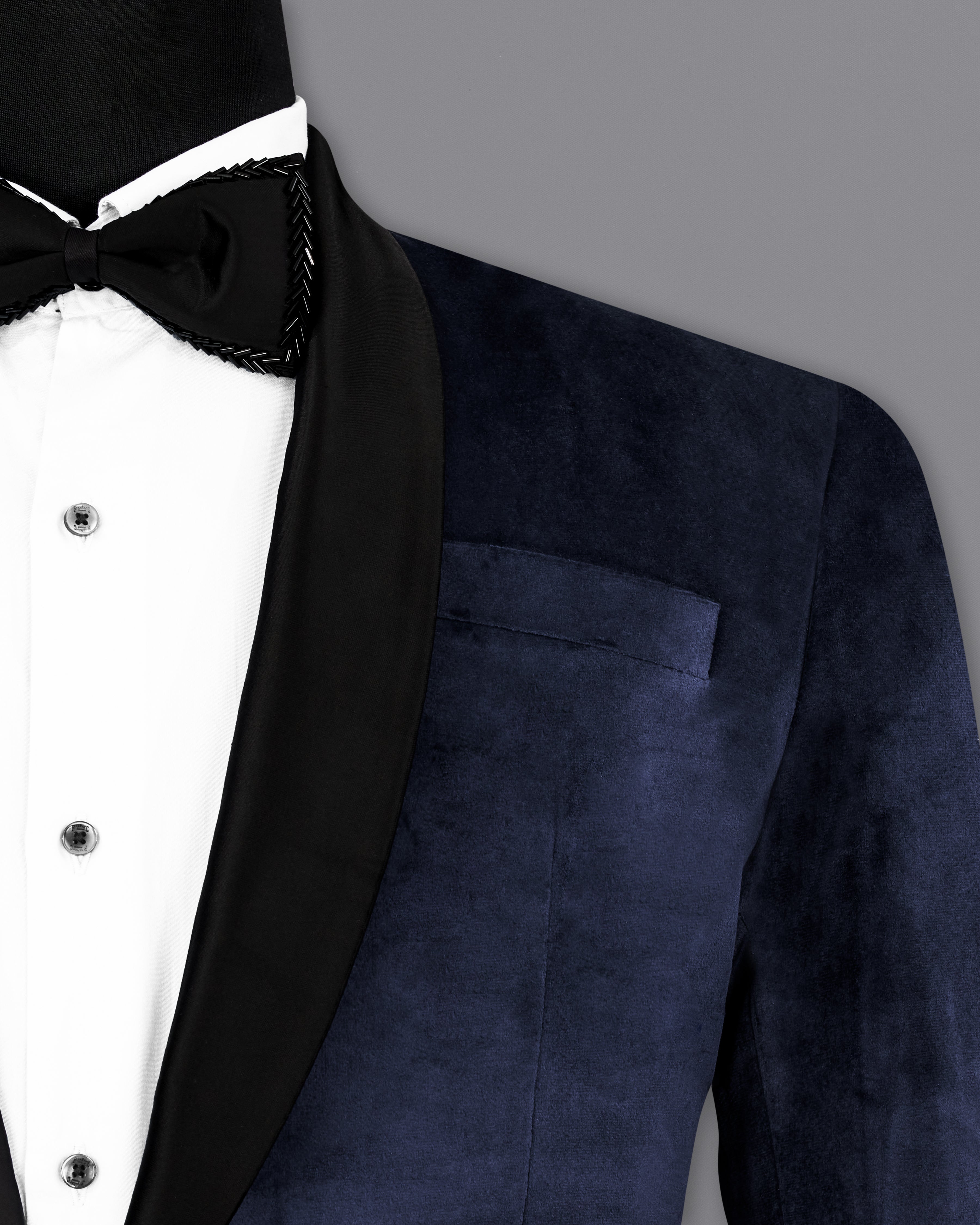 Thunder Blue Velvet Tuxedo Designer Blazer BL2233-BKL-36, BL2233-BKL-38, BL2233-BKL-40, BL2233-BKL-42, BL2233-BKL-44, BL2233-BKL-46, BL2233-BKL-48, BL2233-BKL-50, BL2233-BKL-52, BL2233-BKL-54, BL2233-BKL-56, BL2233-BKL-58, BL2233-BKL-60