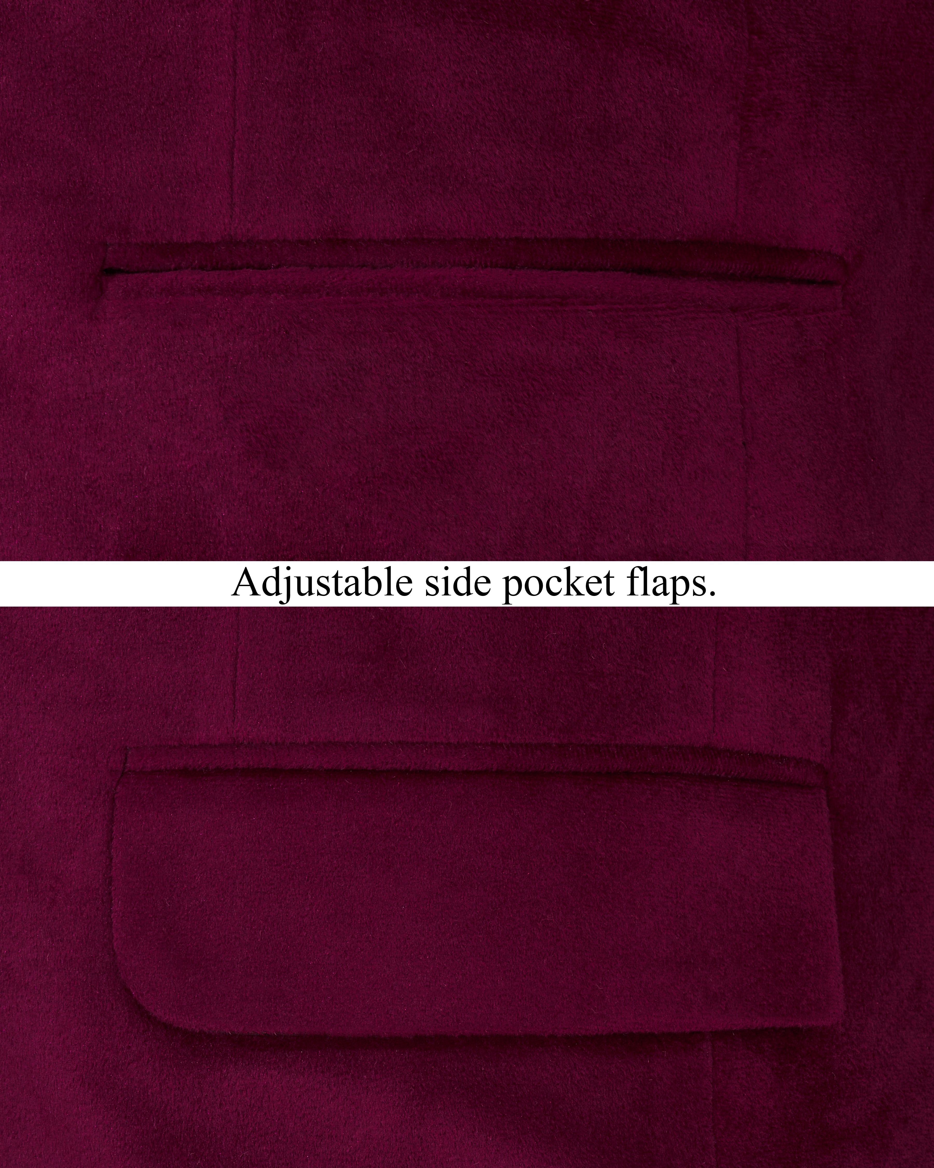 Barossa Maroon Single Breasted Velvet Designer BlazerBL2239-SB-36, BL2239-SB-38, BL2239-SB-40, BL2239-SB-42, BL2239-SB-44, BL2239-SB-46, BL2239-SB-48, BL2239-SB-50, BL2239-SB-52, BL2239-SB-54, BL2239-SB-56, BL2239-SB-58, BL2239-SB-60
