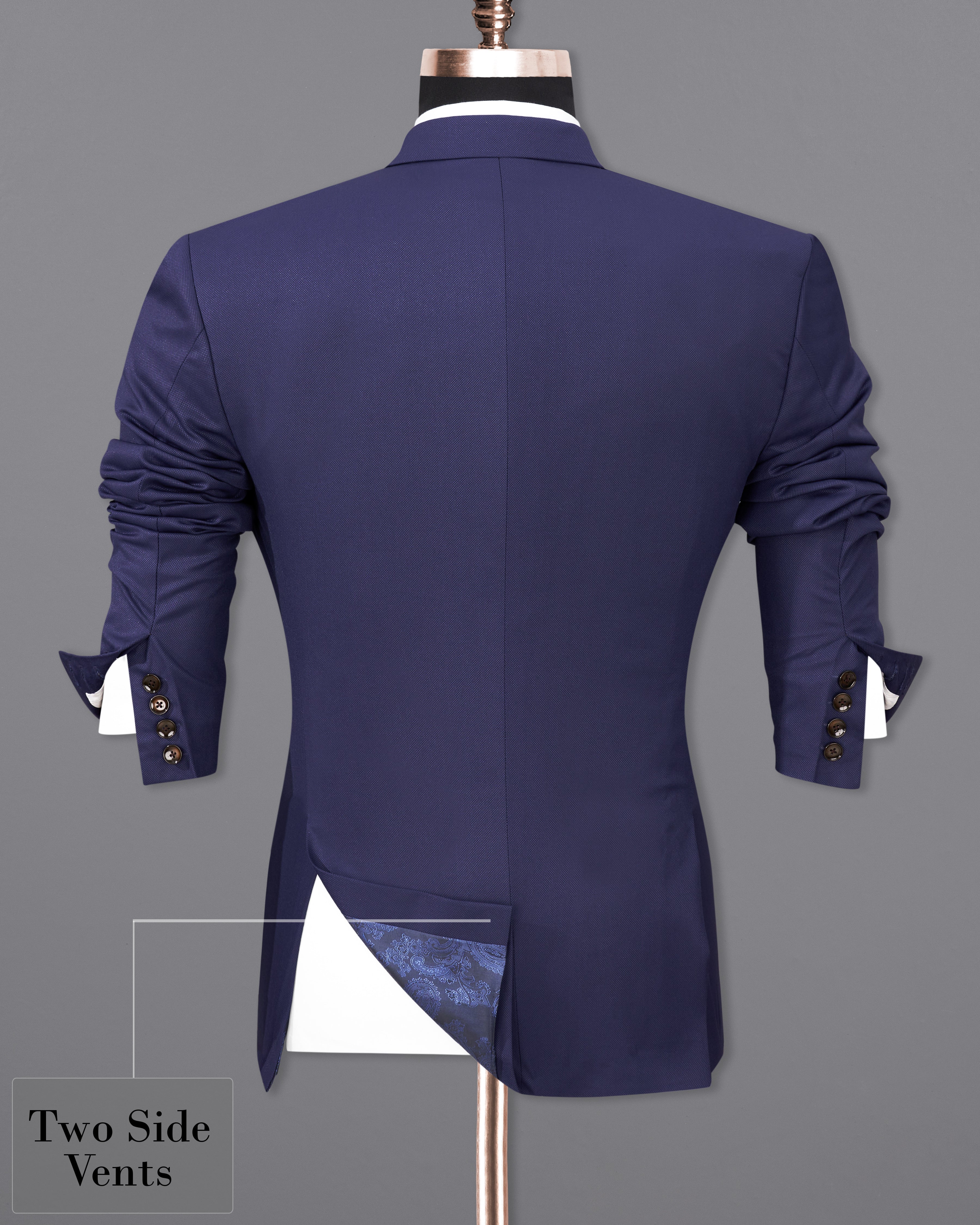 Ebony Clay Blue Single Breasted Blazer