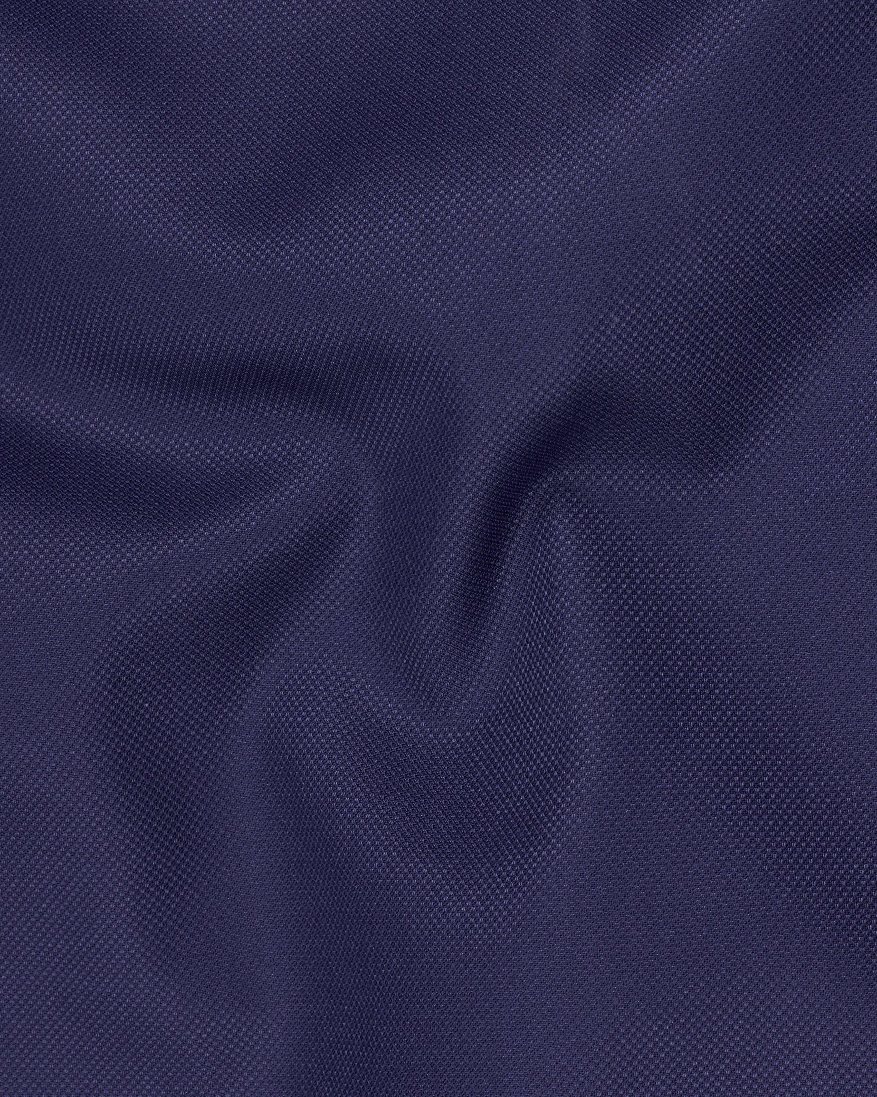 Ebony Clay Navy Blue Cross Placket Bandhgala Blazer