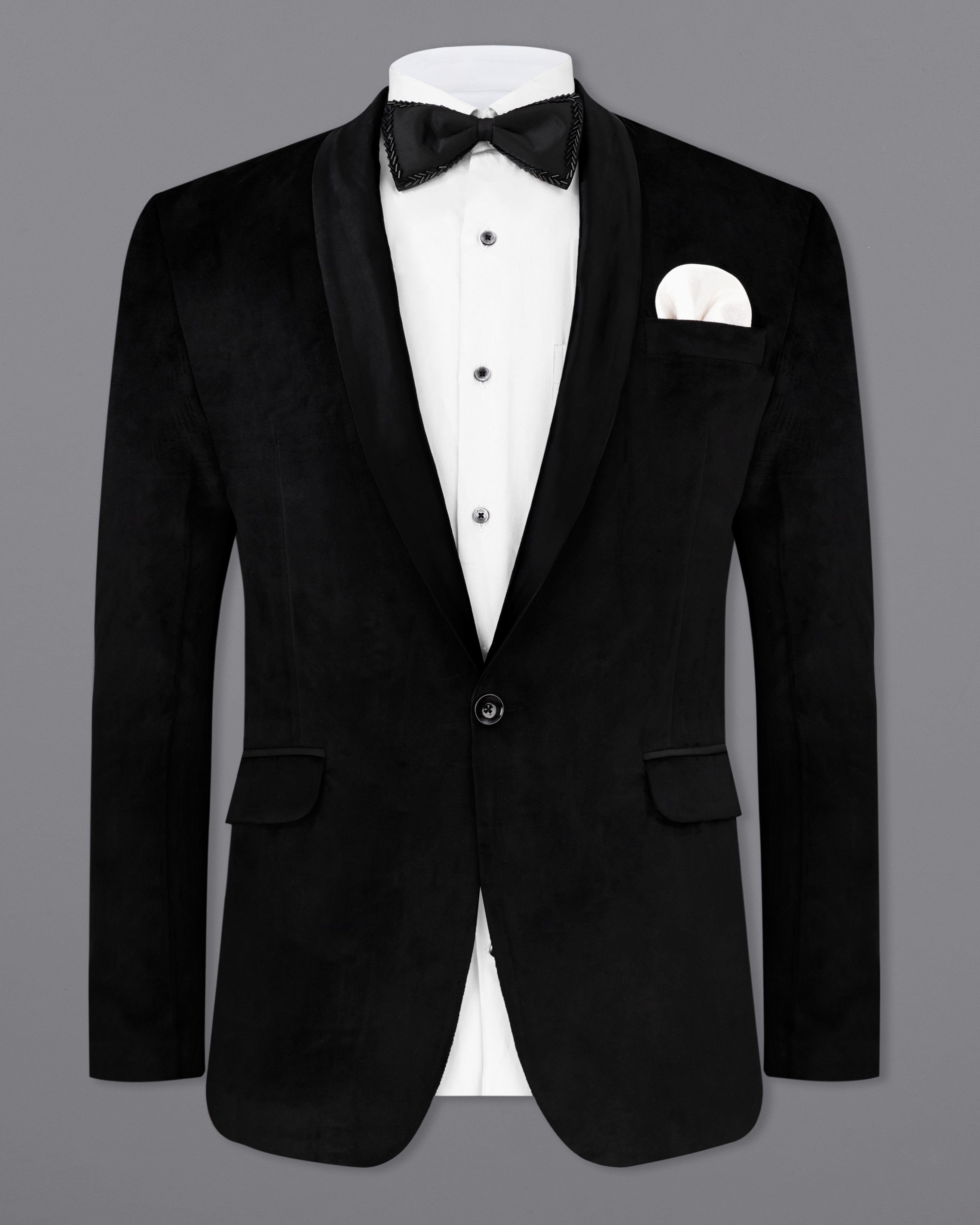 Jade Black Velvet Tuxedo Designer Blazer BL2273-BKL-36, BL2273-BKL-38, BL2273-BKL-40, BL2273-BKL-42, BL2273-BKL-44, BL2273-BKL-46, BL2273-BKL-48, BL2273-BKL-50, BL2273-BKL-52, BL2273-BKL-54, BL2273-BKL-56, BL2273-BKL-58, BL2273-BKL-60