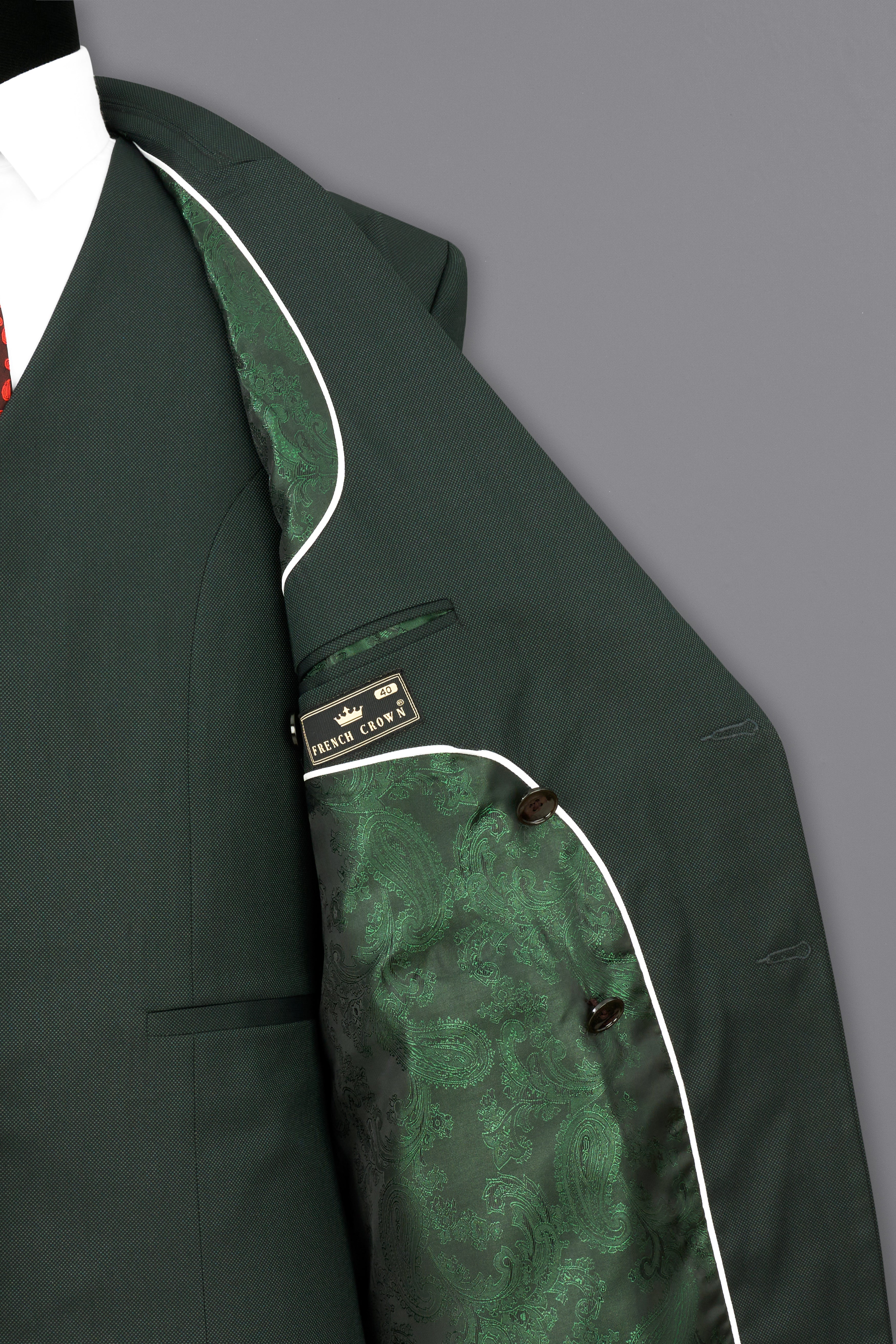 Heavy Metal Green Double Breasted Blazer