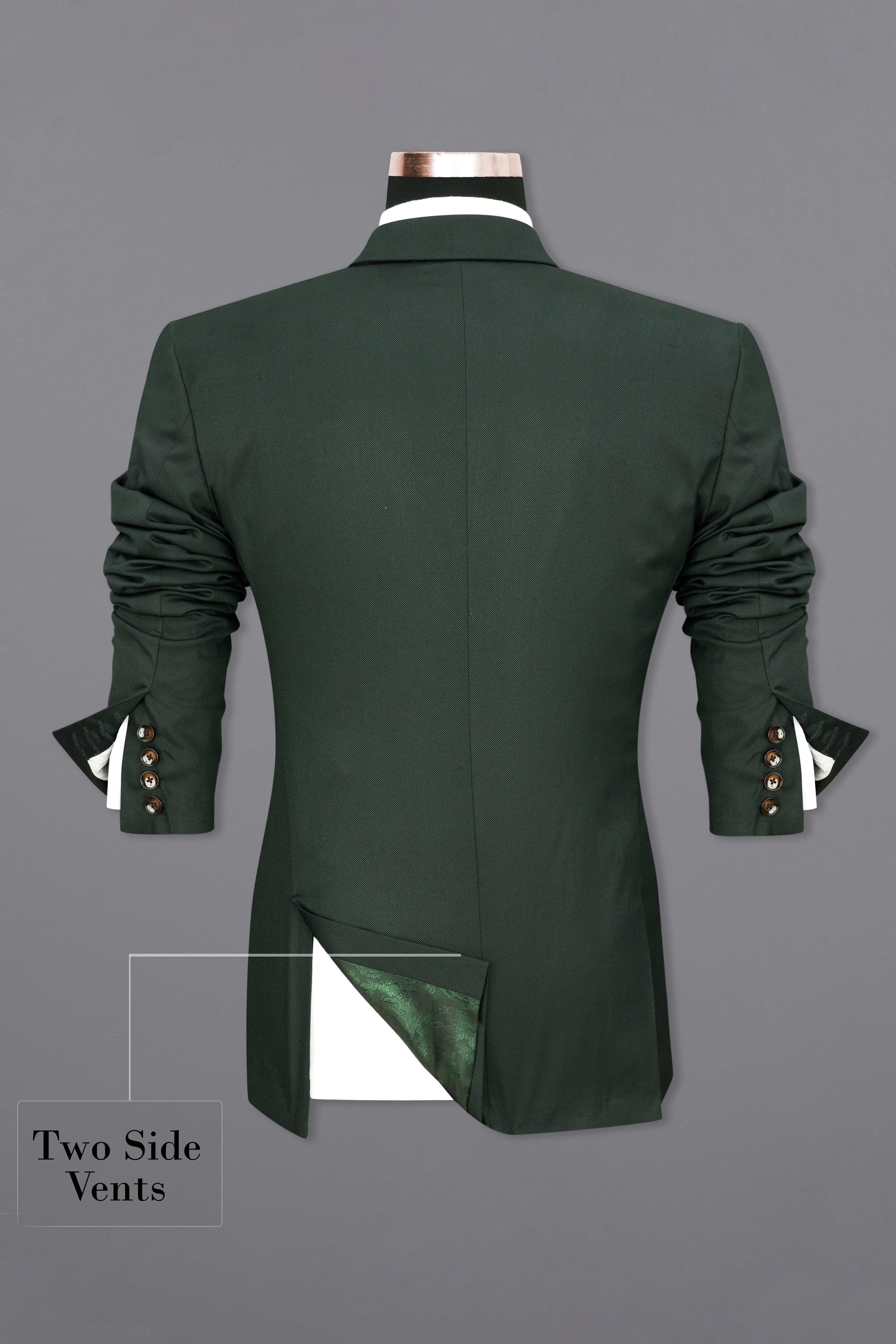 Heavy Metal Green Double Breasted Blazer