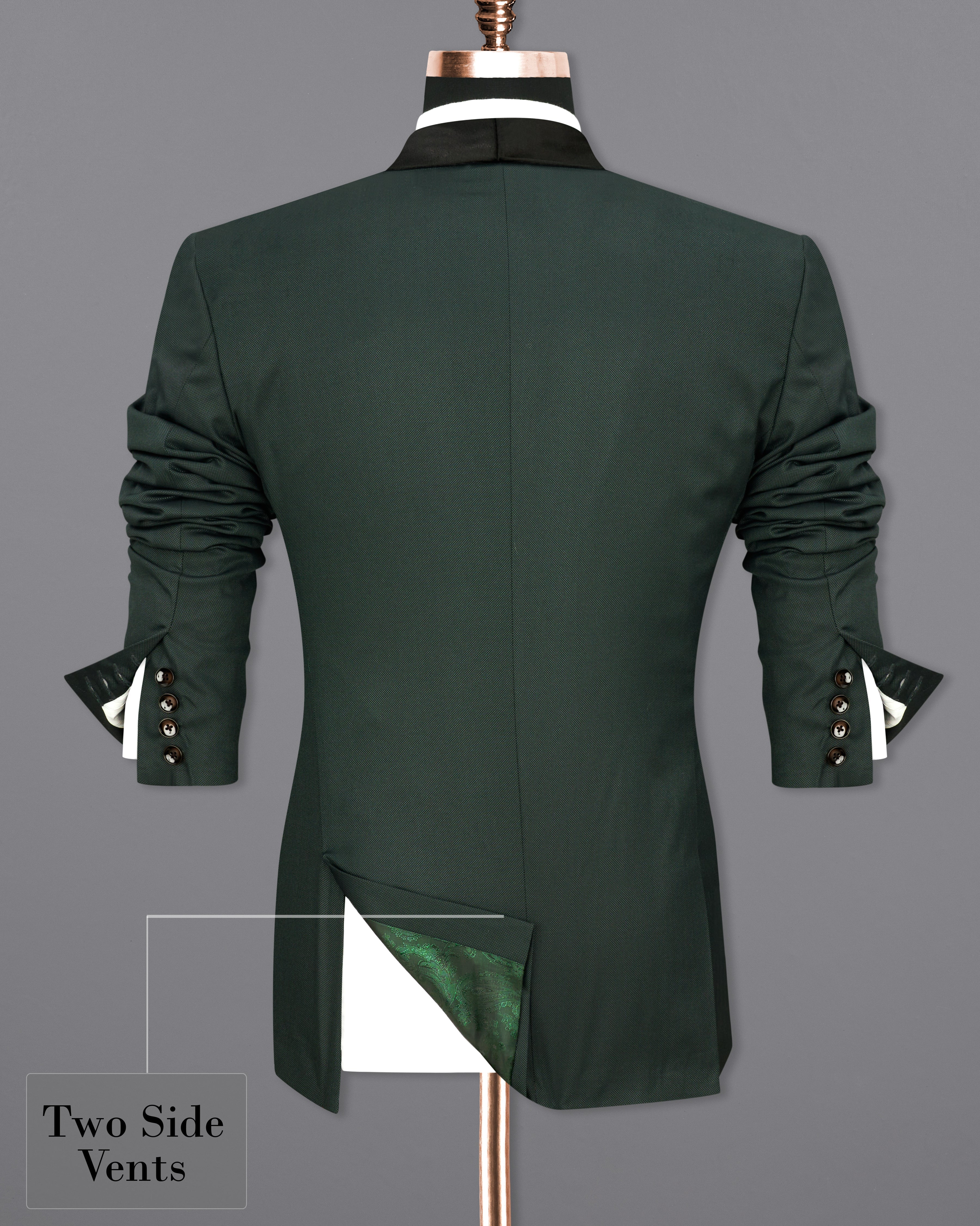 Heavy Metal Green Tuxedo Blazer