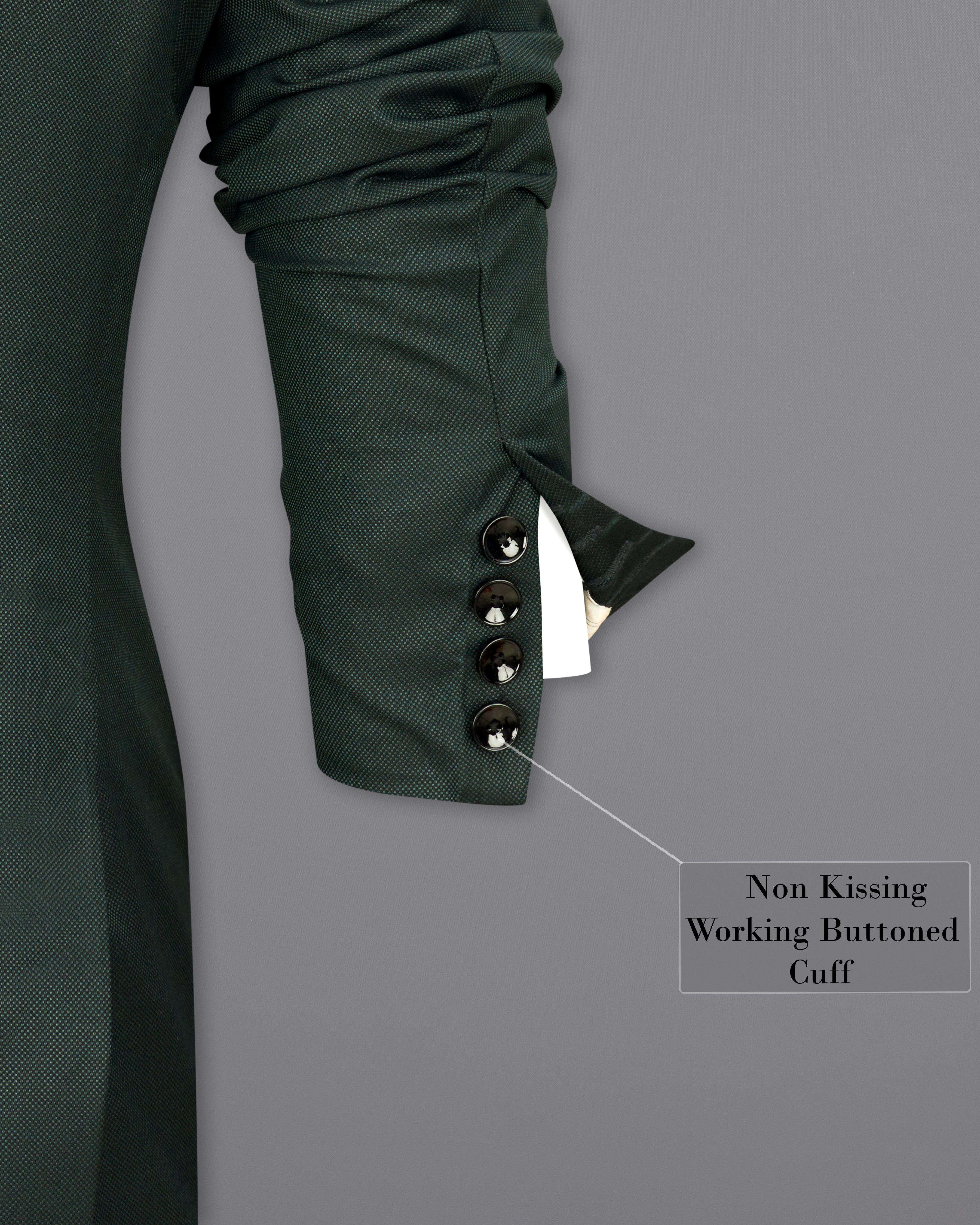 Heavy Metal Green Tuxedo Blazer