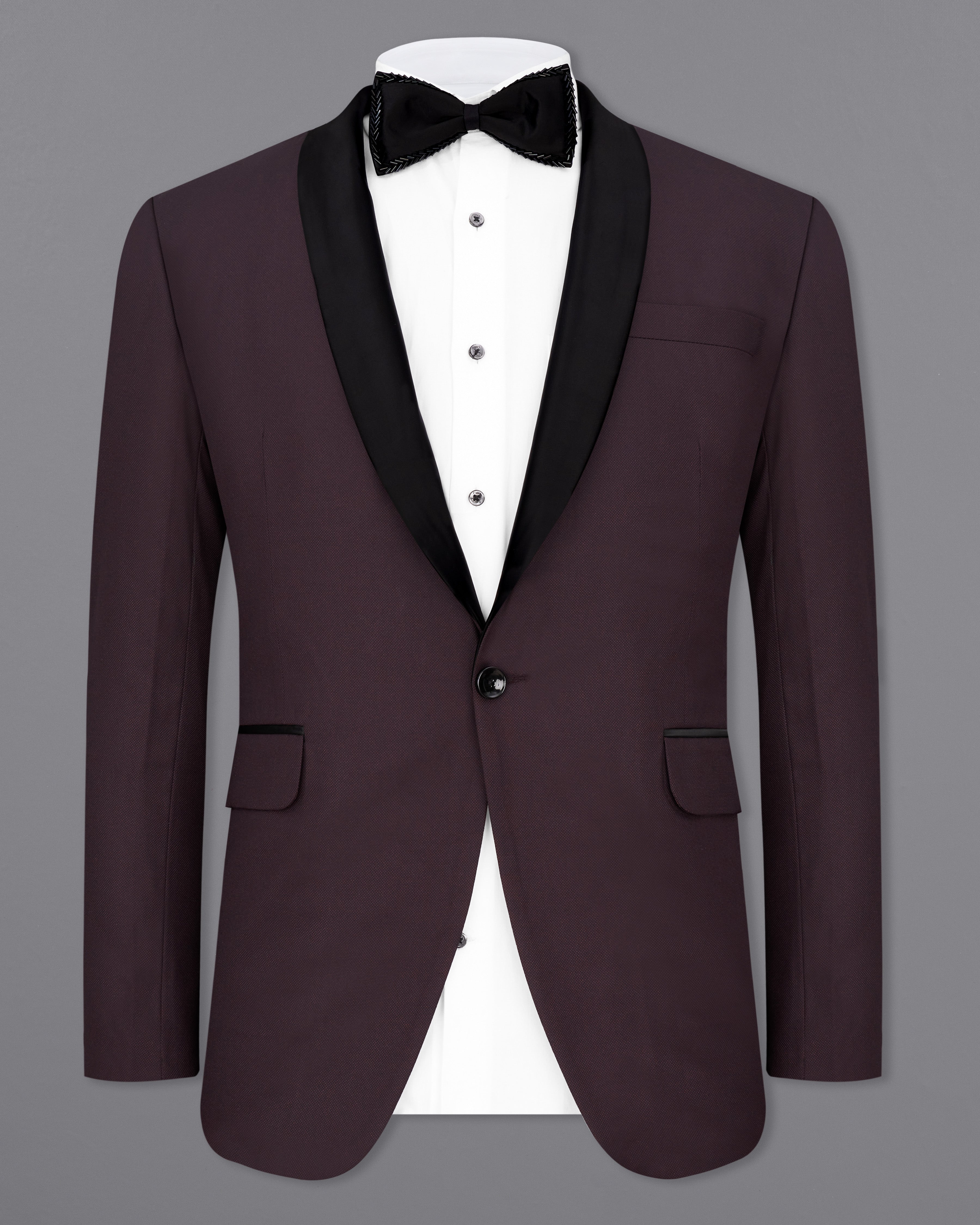 Aubergine Maroon Tuxedo Blazer BL2290-BKL-36, BL2290-BKL-38, BL2290-BKL-40, BL2290-BKL-42, BL2290-BKL-44, BL2290-BKL-46, BL2290-BKL-48, BL2290-BKL-50, BL2290-BKL-52, BL2290-BKL-54, BL2290-BKL-56, BL2290-BKL-58, BL2290-BKL-60