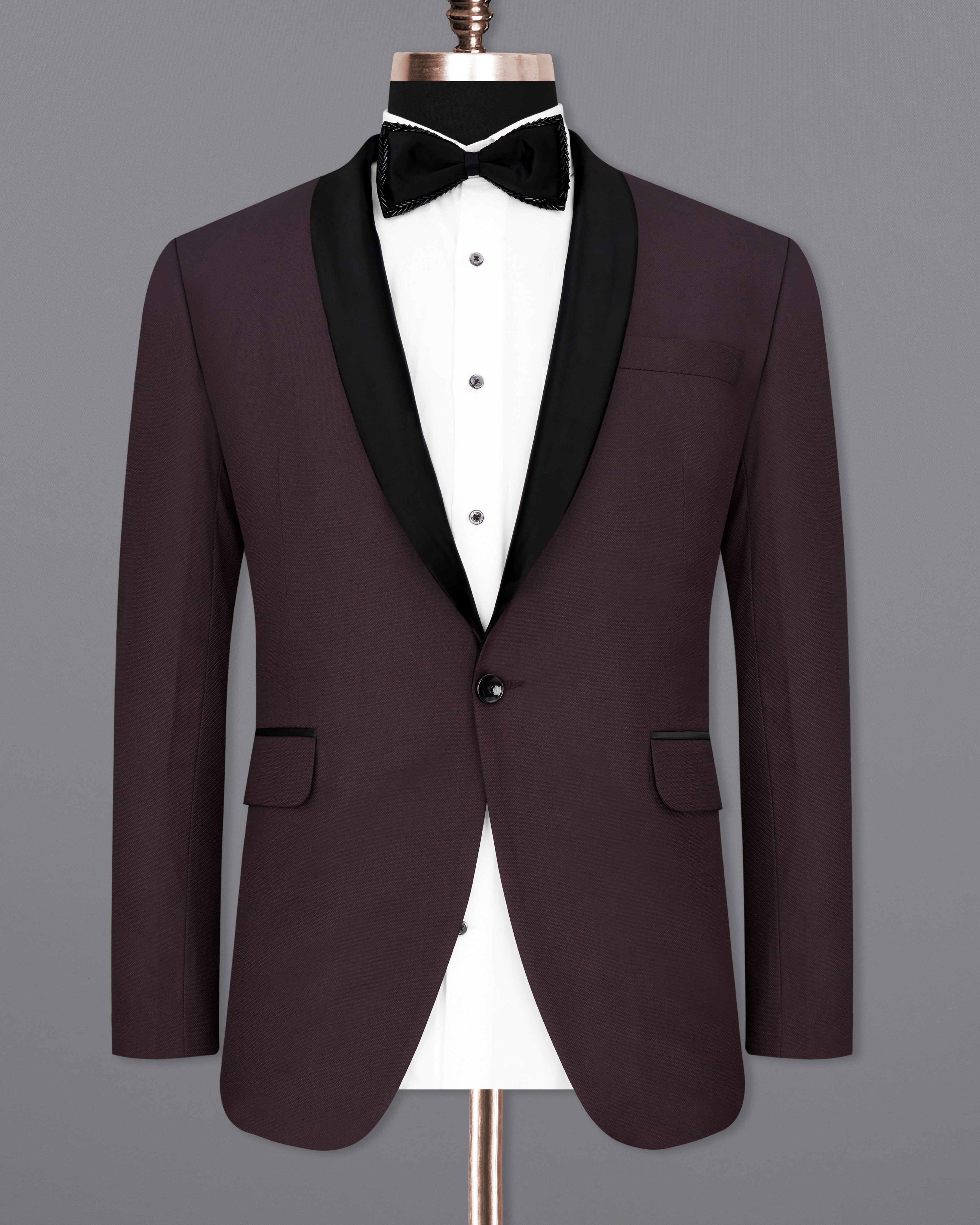 Aubergine Maroon Tuxedo Blazer BL2290-BKL-36, BL2290-BKL-38, BL2290-BKL-40, BL2290-BKL-42, BL2290-BKL-44, BL2290-BKL-46, BL2290-BKL-48, BL2290-BKL-50, BL2290-BKL-52, BL2290-BKL-54, BL2290-BKL-56, BL2290-BKL-58, BL2290-BKL-60