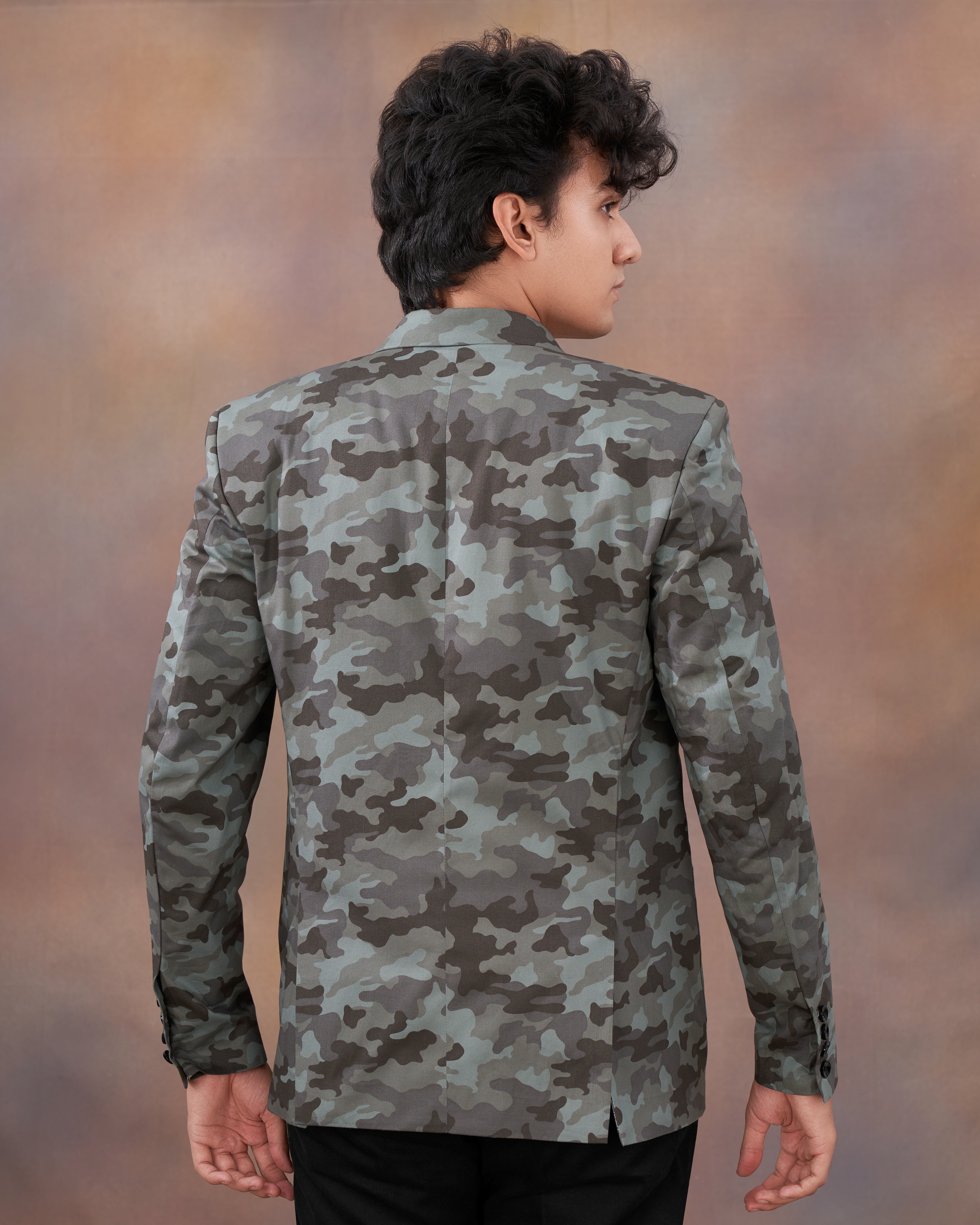 Gravel Gray with Iridium Brown Camouflage Premium Cotton Designer Sports Blazer BL2301-SB-PP-36, BL2301-SB-PP-38, BL2301-SB-PP-40, BL2301-SB-PP-42, BL2301-SB-PP-44, BL2301-SB-PP-46, BL2301-SB-PP-48, BL2301-SB-PP-50, BL2301-SB-PP-52, BL2301-SB-PP-54, BL2301-SB-PP-56, BL2301-SB-PP-58, BL2301-SB-PP-60