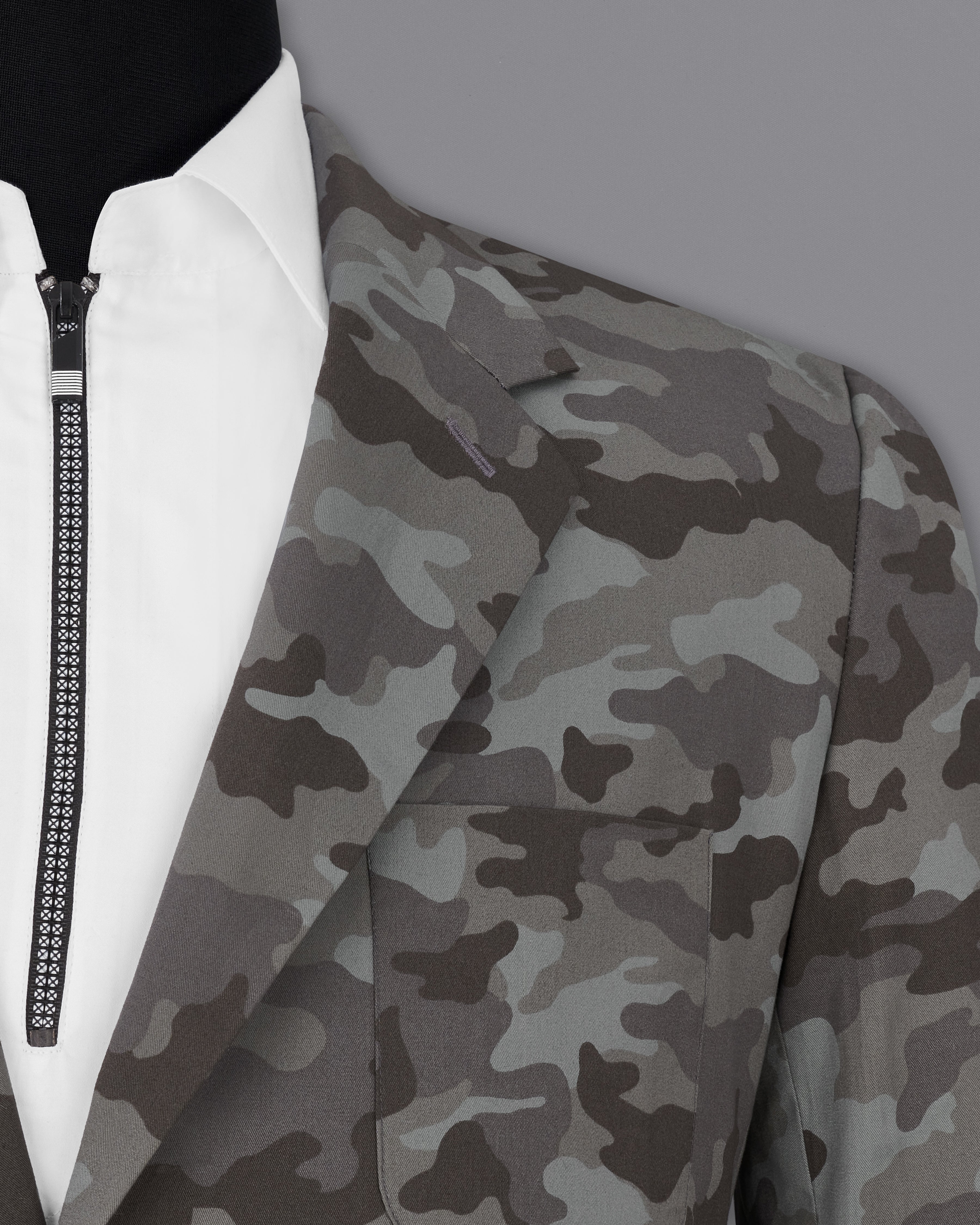 Gravel Gray with Iridium Brown Camouflage Premium Cotton Designer Sports Blazer BL2301-SB-PP-36, BL2301-SB-PP-38, BL2301-SB-PP-40, BL2301-SB-PP-42, BL2301-SB-PP-44, BL2301-SB-PP-46, BL2301-SB-PP-48, BL2301-SB-PP-50, BL2301-SB-PP-52, BL2301-SB-PP-54, BL2301-SB-PP-56, BL2301-SB-PP-58, BL2301-SB-PP-60