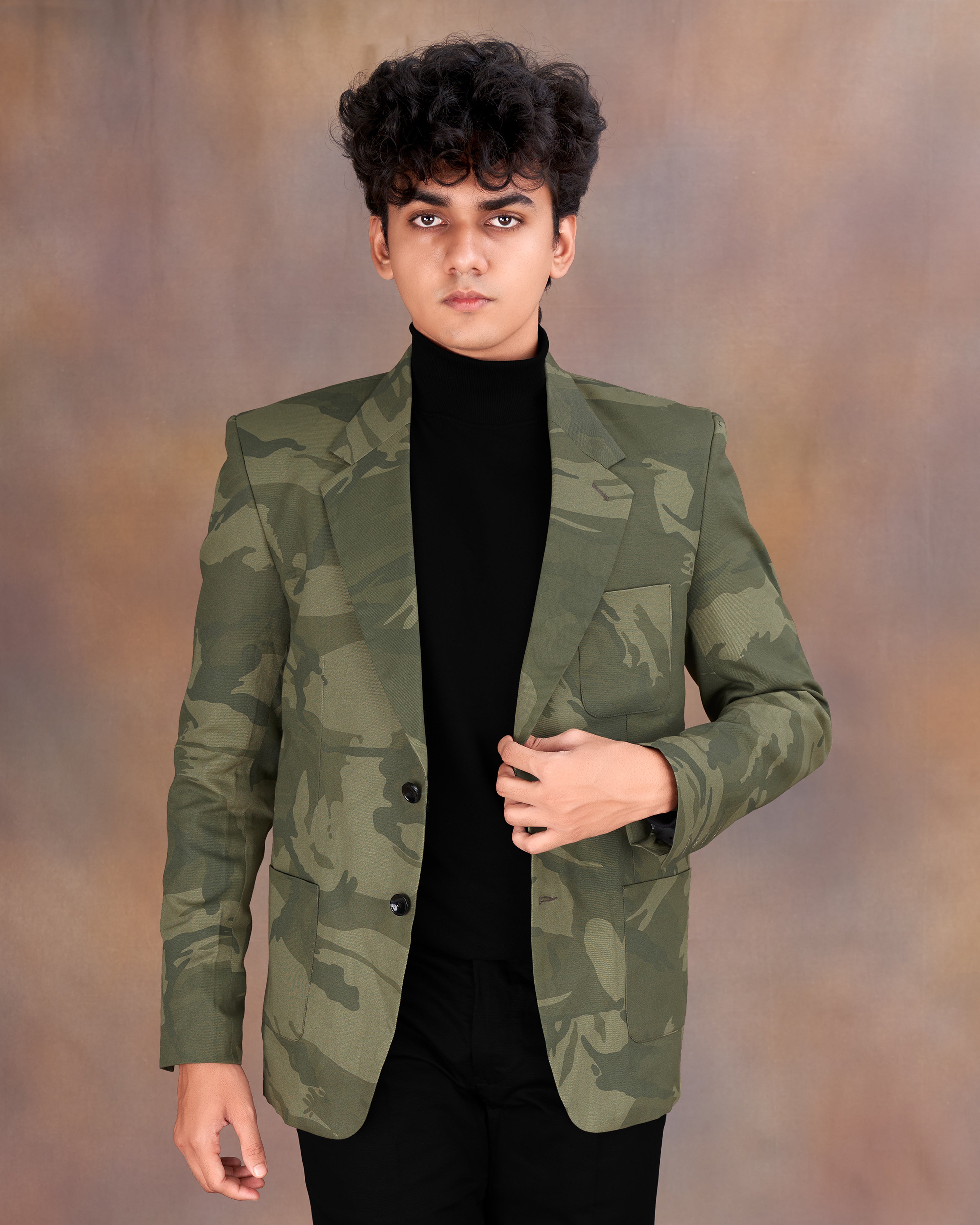 Sandstone with Taupe Green Camouflage Premium Cotton Designer Sports Blazer BL2302-SB-PP-36, BL2302-SB-PP-38, BL2302-SB-PP-40, BL2302-SB-PP-42, BL2302-SB-PP-44, BL2302-SB-PP-46, BL2302-SB-PP-48, BL2302-SB-PP-50, BL2302-SB-PP-52, BL2302-SB-PP-54, BL2302-SB-PP-56, BL2302-SB-PP-58, BL2302-SB-PP-60