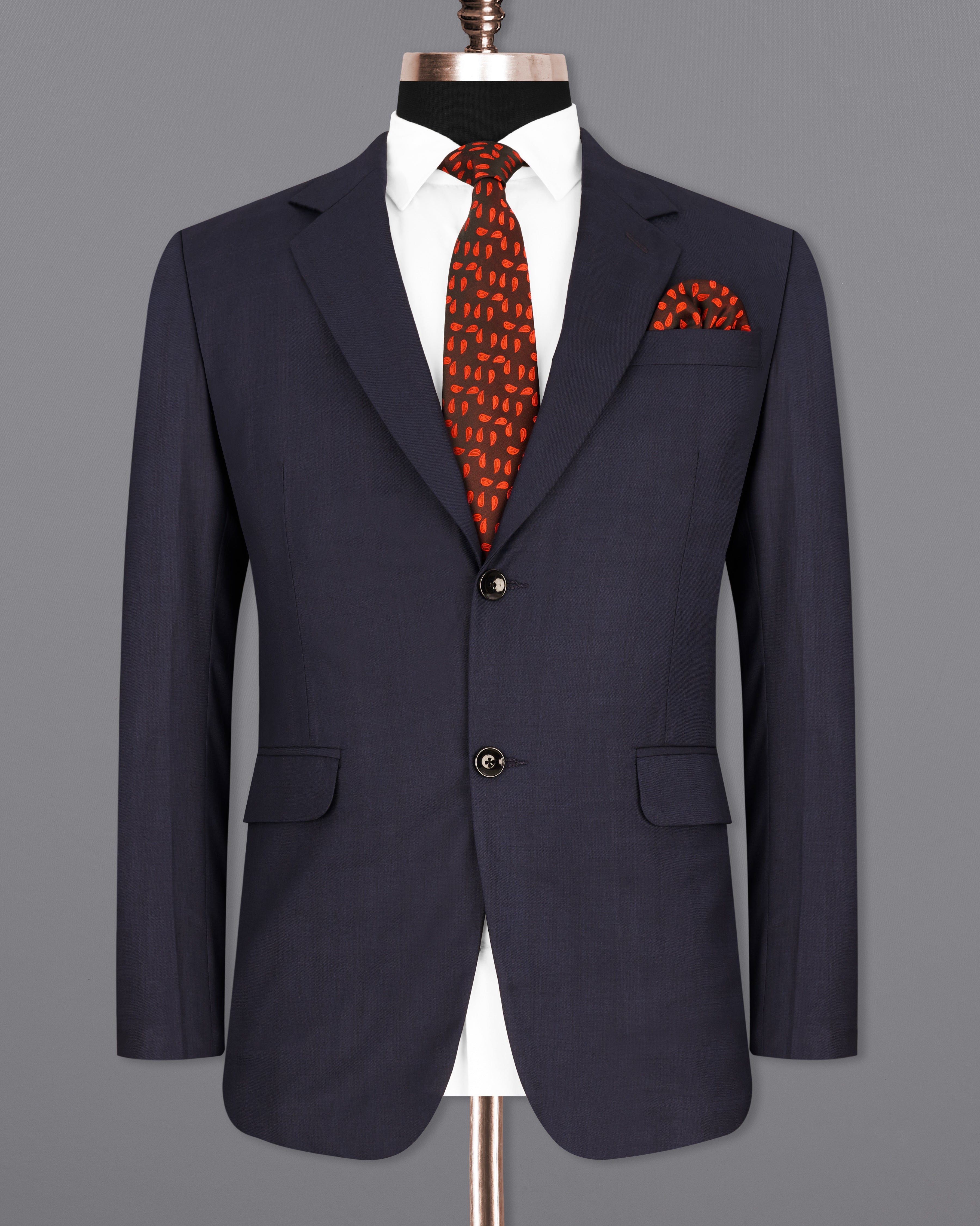 Thunder Navy Blue Single Breasted Blazer BL2309-SB-36, BL2309-SB-38, BL2309-SB-40, BL2309-SB-42, BL2309-SB-44, BL2309-SB-46, BL2309-SB-48, BL2309-SB-50, BL2309-SB-52, BL2309-SB-54, BL2309-SB-56, BL2309-SB-58, BL2309-SB-60