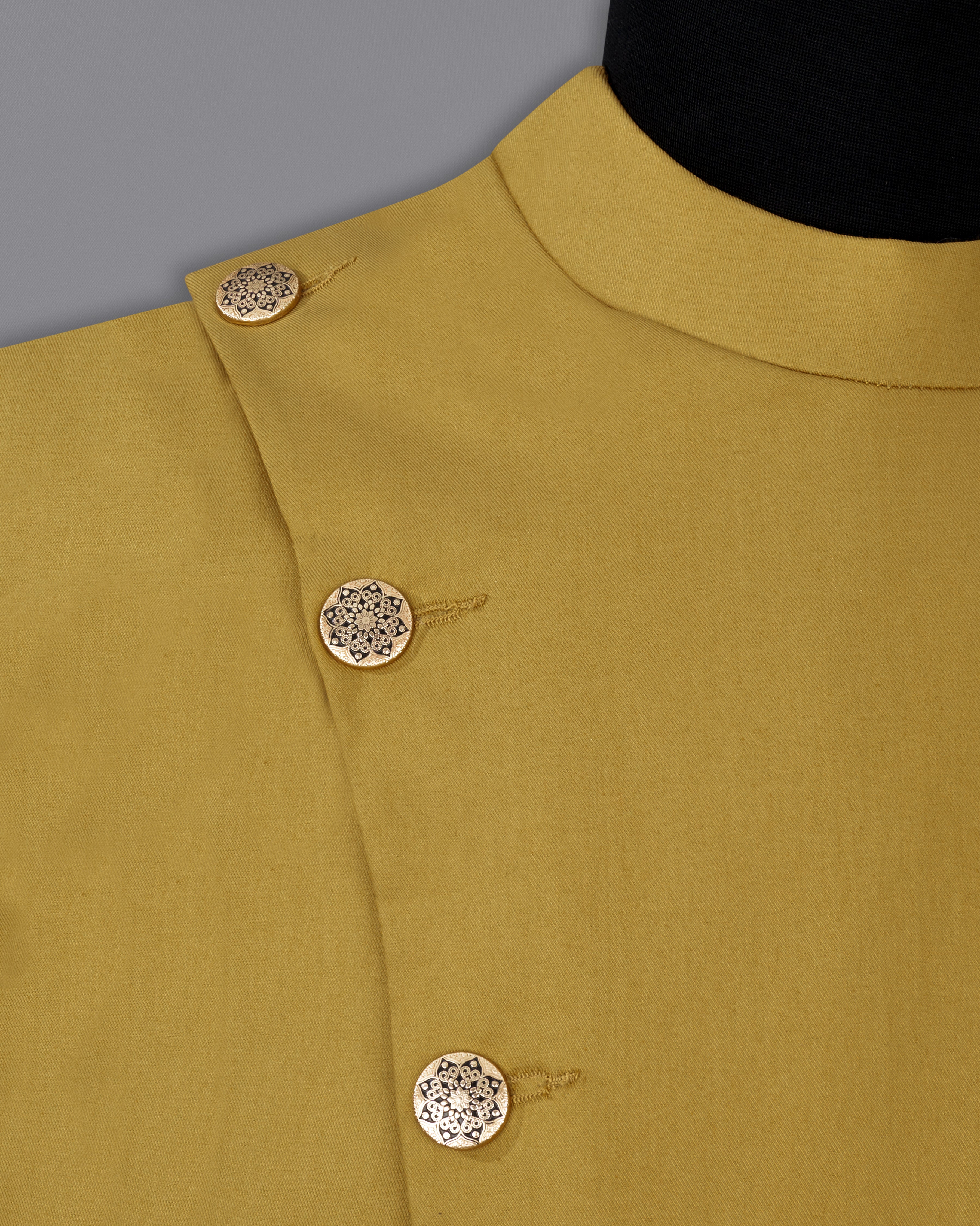 Sycamore Yellow Premium Cotton Cross Buttoned Bandhgala Blazer BL2316-CBG2-36, BL2316-CBG2-38, BL2316-CBG2-40, BL2316-CBG2-42, BL2316-CBG2-44, BL2316-CBG2-46, BL2316-CBG2-48, BL2316-CBG2-50, BL2316-CBG2-52, BL2316-CBG2-54, BL2316-CBG2-56, BL2316-CBG2-58, BL2316-CBG2-60