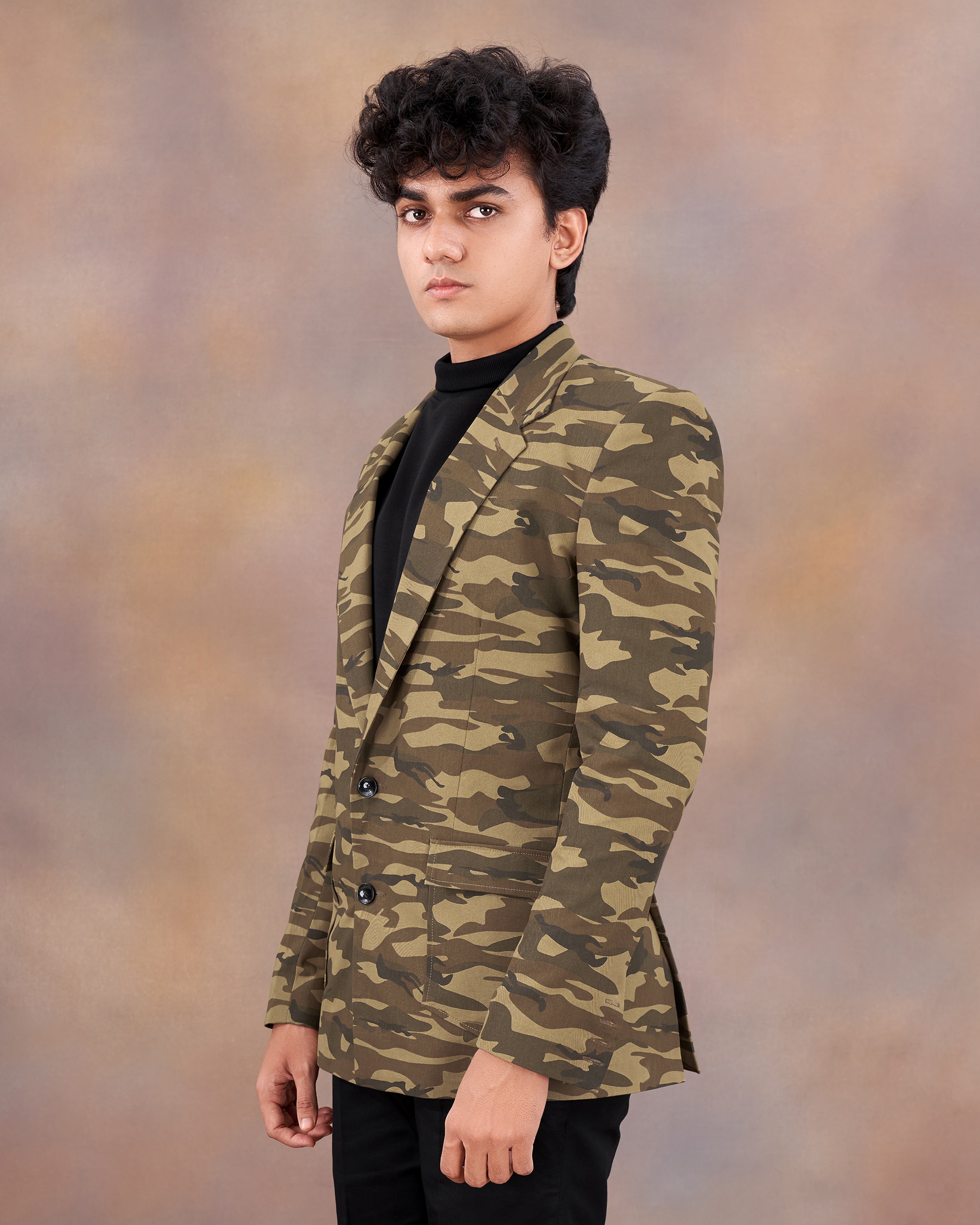 Stonewall Brown with Fuscous Green Camouflage Premium Cotton Designer Blazer BL2318-SB-D110-36, BL2318-SB-D110-38, BL2318-SB-D110-40, BL2318-SB-D110-42, BL2318-SB-D110-44, BL2318-SB-D110-46, BL2318-SB-D110-48, BL2318-SB-D110-50, BL2318-SB-D110-52, BL2318-SB-D110-54, BL2318-SB-D110-56, BL2318-SB-D110-58, BL2318-SB-D110-60