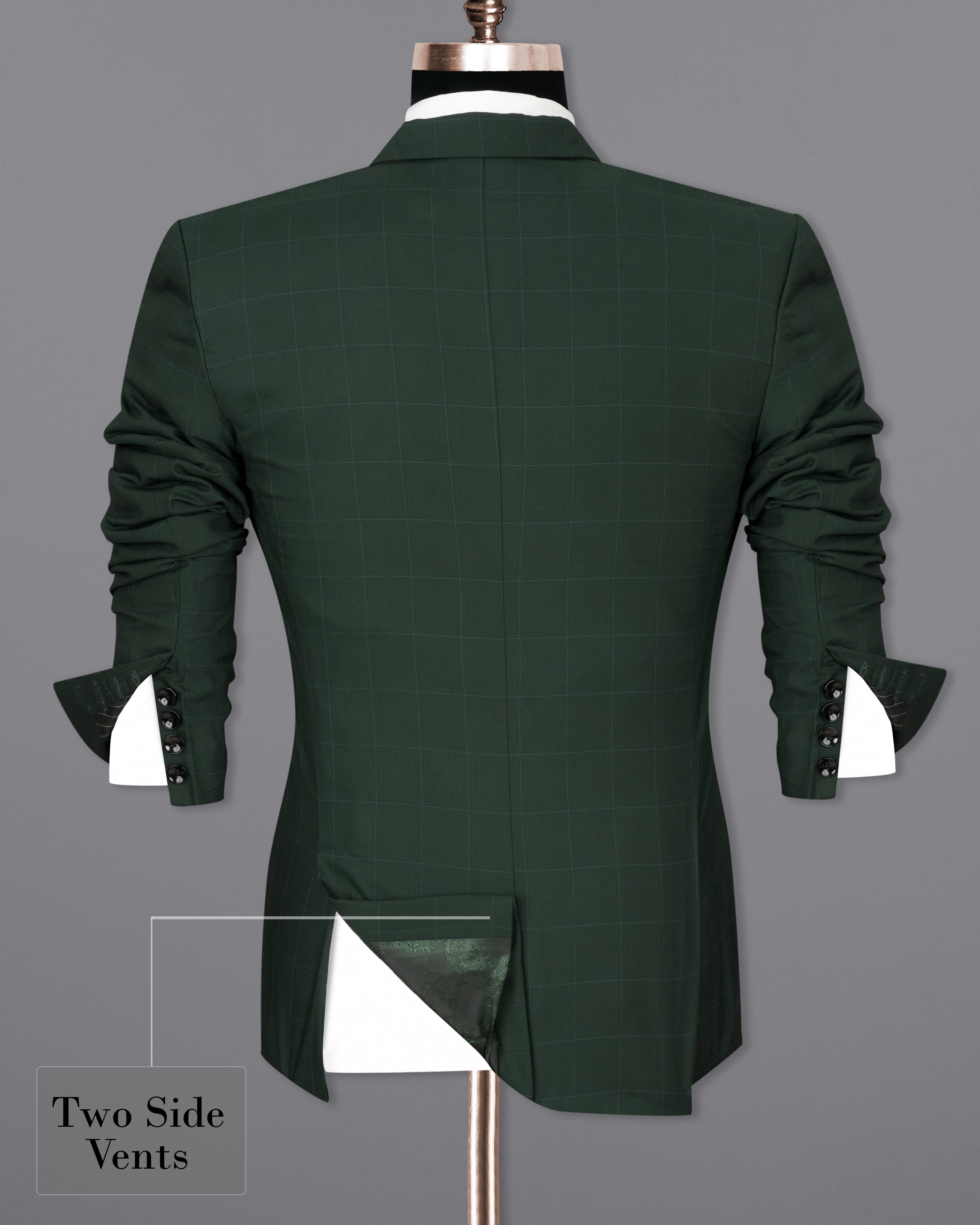 Gunmetal Green Subtle Windowpane Tuxedo Blazer BL2326-SB-BKPL-36, BL2326-SB-BKPL-38, BL2326-SB-BKPL-40, BL2326-SB-BKPL-42, BL2326-SB-BKPL-44, BL2326-SB-BKPL-46, BL2326-SB-BKPL-48, BL2326-SB-BKPL-50, BL2326-SB-BKPL-52, BL2326-SB-BKPL-54, BL2326-SB-BKPL-56, BL2326-SB-BKPL-58, BL2326-SB-BKPL-60