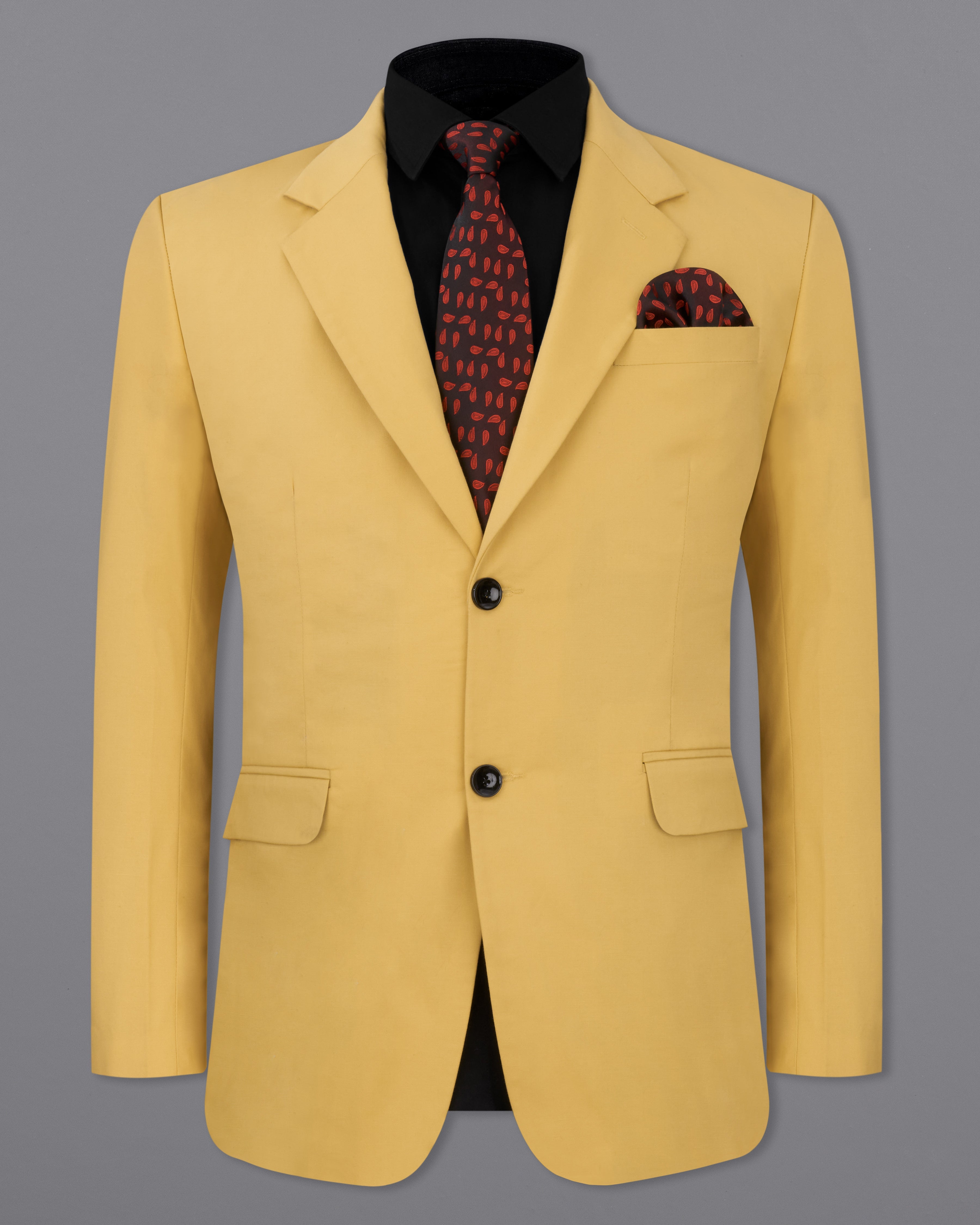 Equator Yellow Premium Cotton Blazer BL2329-SB-36, BL2329-SB-38, BL2329-SB-40, BL2329-SB-42, BL2329-SB-44, BL2329-SB-46, BL2329-SB-48, BL2329-SB-50, BL2329-SB-52, BL2329-SB-54, BL2329-SB-56, BL2329-SB-58, BL2329-SB-60	