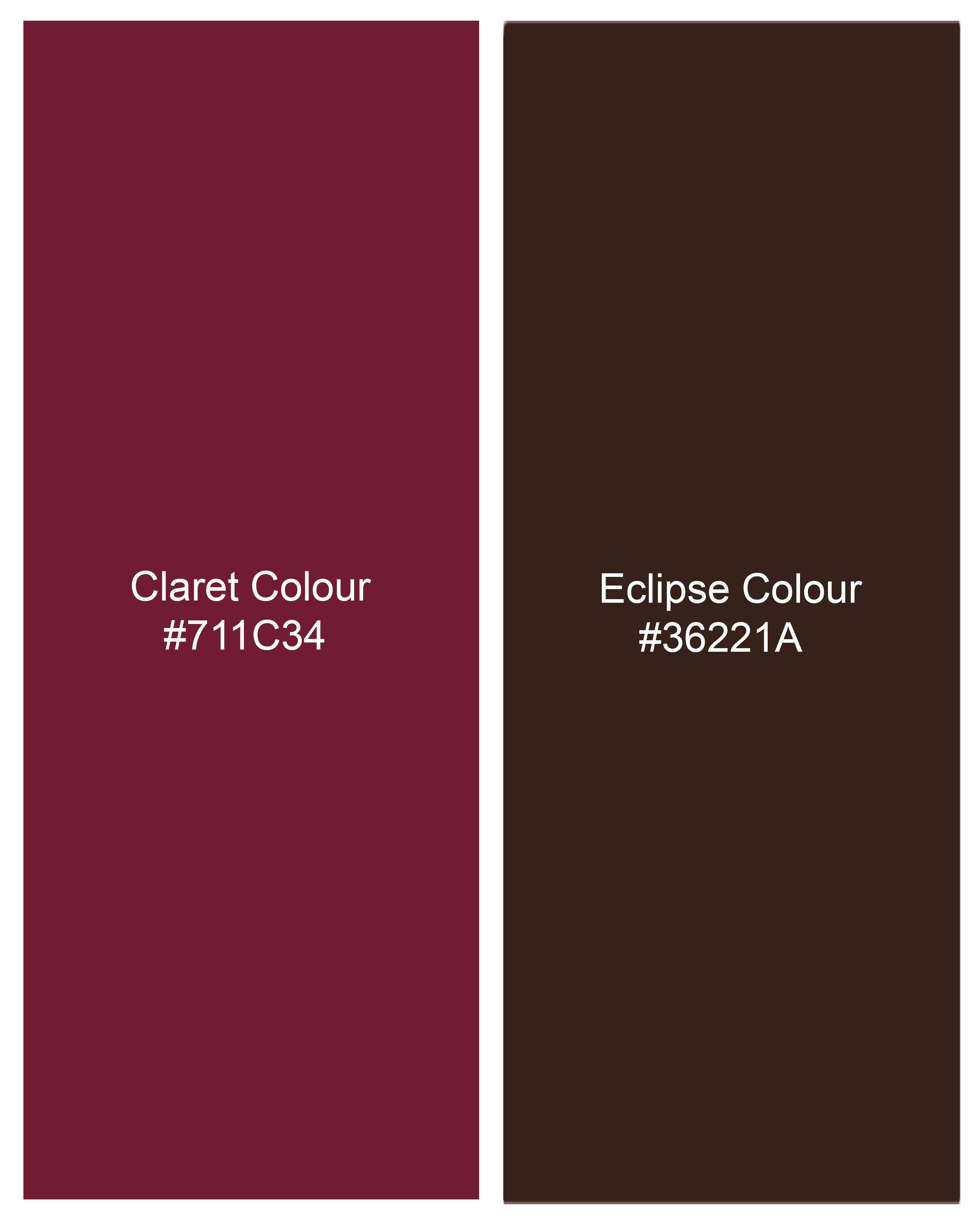 Half Eclipse Brown and Half Claret Red Velvet Designer Blazer With Knot Closure BL2340-DB-36, BL2340-DB-38, BL2340-DB-40, BL2340-DB-42, BL2340-DB-44, BL2340-DB-46, BL2340-DB-48, BL2340-DB-50, BL2340-DB-52, BL2340-DB-54, BL2340-DB-56, BL2340-DB-58, BL2340-DB-60