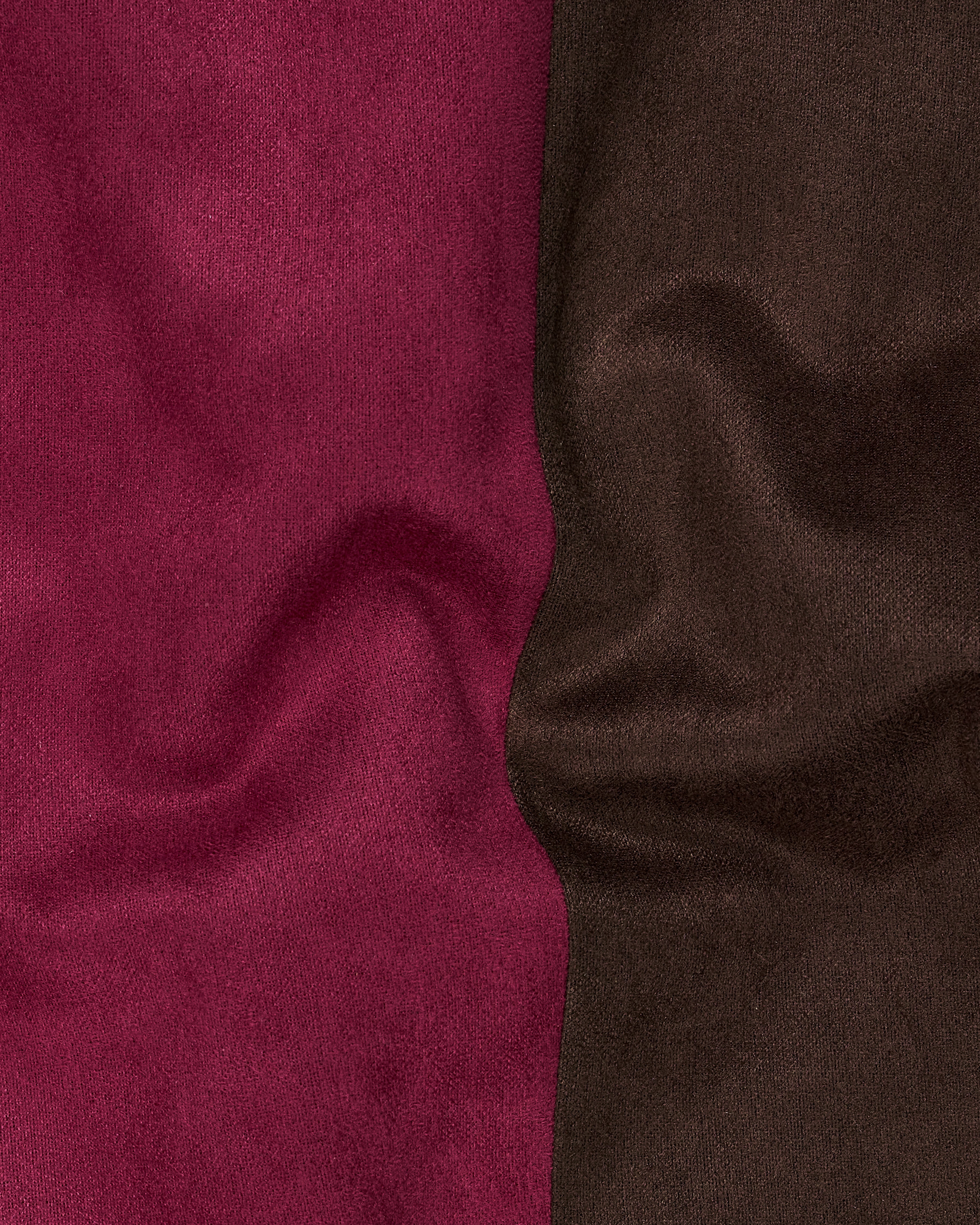 Half Eclipse Brown and Half Claret Red Velvet Designer Blazer With Knot Closure BL2340-DB-36, BL2340-DB-38, BL2340-DB-40, BL2340-DB-42, BL2340-DB-44, BL2340-DB-46, BL2340-DB-48, BL2340-DB-50, BL2340-DB-52, BL2340-DB-54, BL2340-DB-56, BL2340-DB-58, BL2340-DB-60