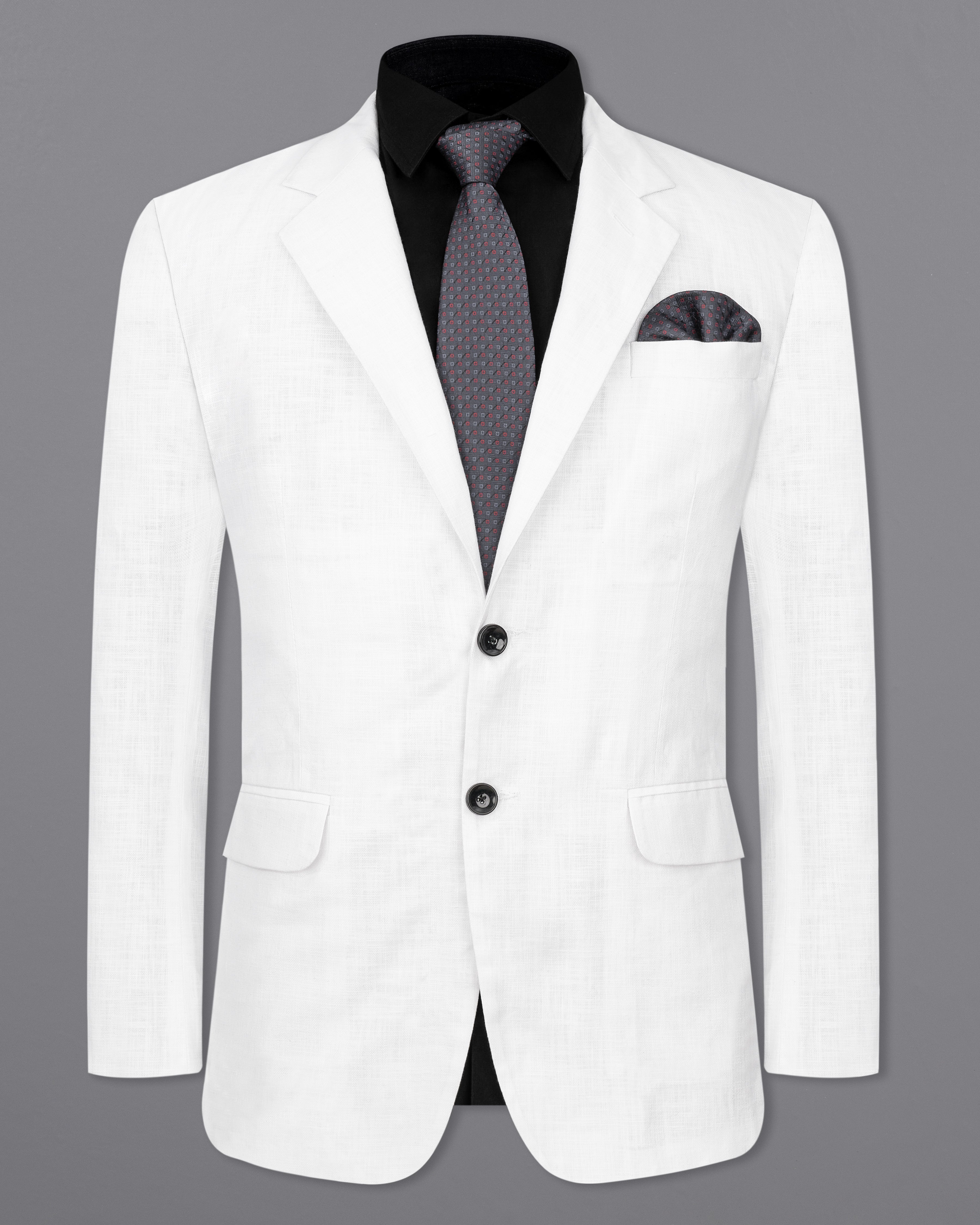 Bright White Luxurious Linen Blazer BL2362-SB-36, BL2362-SB-38, BL2362-SB-40, BL2362-SB-42, BL2362-SB-44, BL2362-SB-46, BL2362-SB-48, BL2362-SB-50, BL2362-SB-52, BL2362-SB-54, BL2362-SB-56, BL2362-SB-58, BL2362-SB-60	