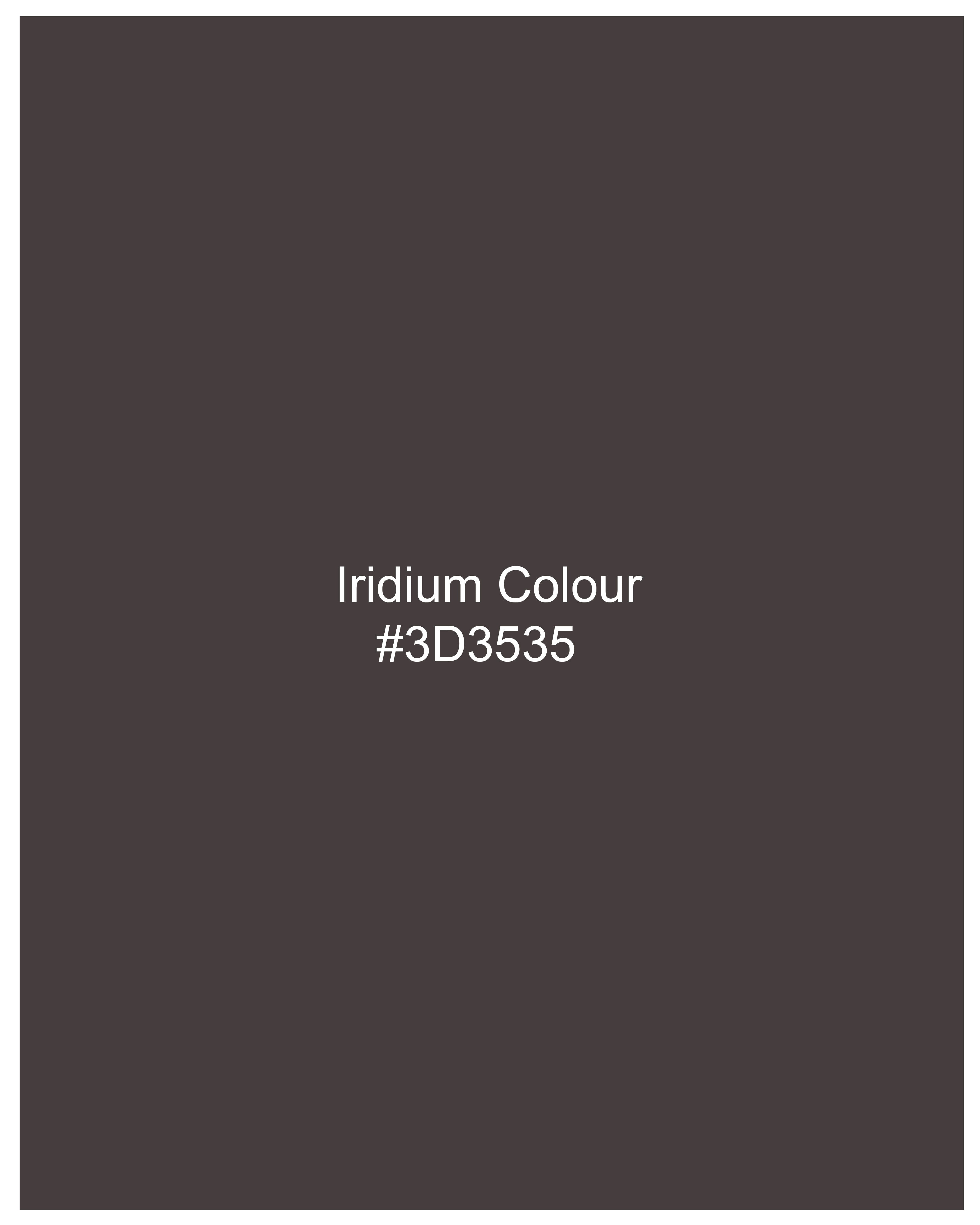 Iridium Brown Premium Cotton Designer Blazer with Functional Belt Fastening