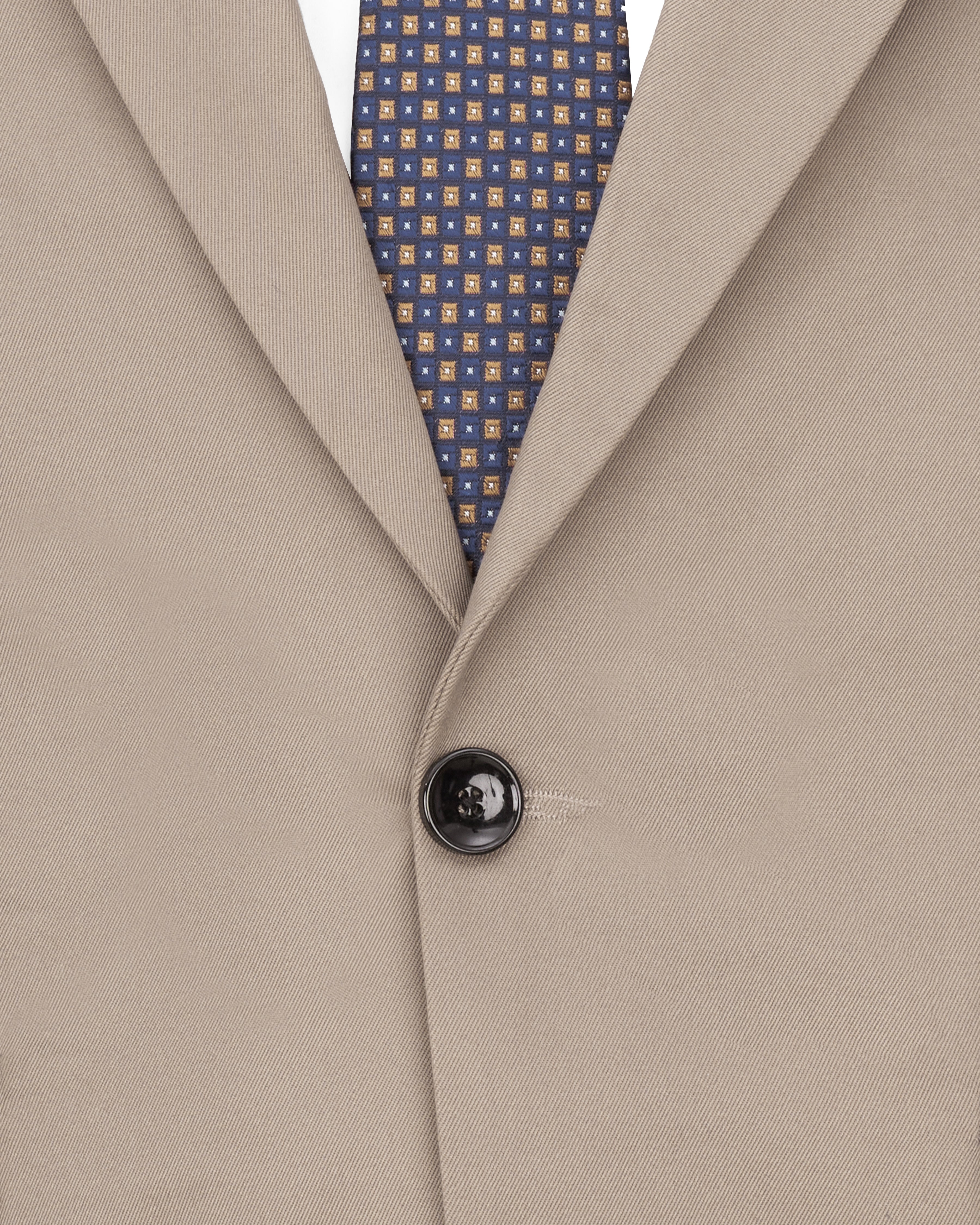 Martini Brown and Black Premium Cotton Designer Blazer