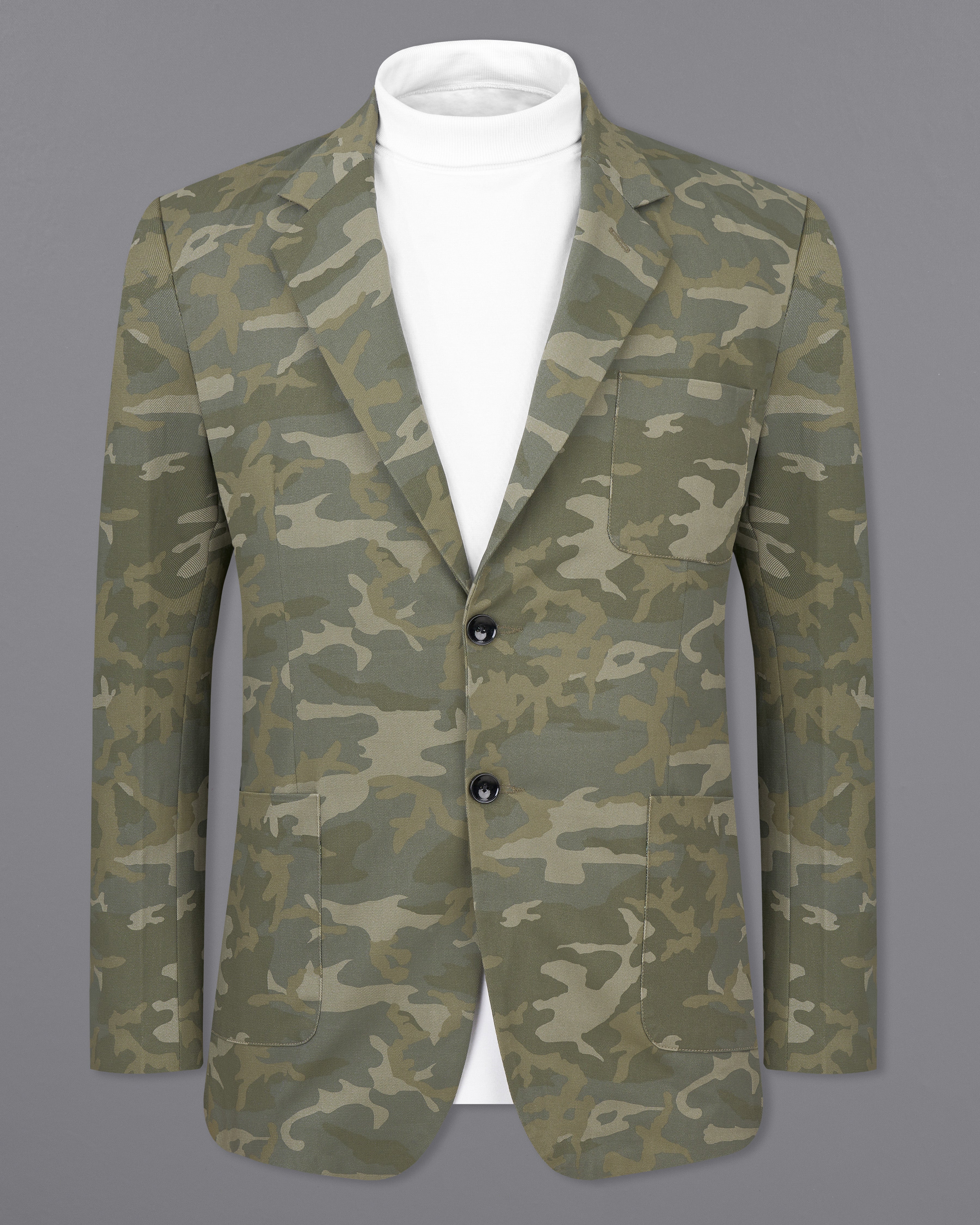 Flax Smoke Green with Nomad Cream Camouflage Premium Cotton Designer Blazer BL2435-SB-PP-36,BL2435-SB-PP-38,BL2435-SB-PP-40,BL2435-SB-PP-42,BL2435-SB-PP-44,BL2435-SB-PP-46,BL2435-SB-PP-48,BL2435-SB-PP-50,BL2435-SB-PP-52,BL2435-SB-PP-54,BL2435-SB-PP-56,BL2435-SB-PP-58,BL2435-SB-PP-60