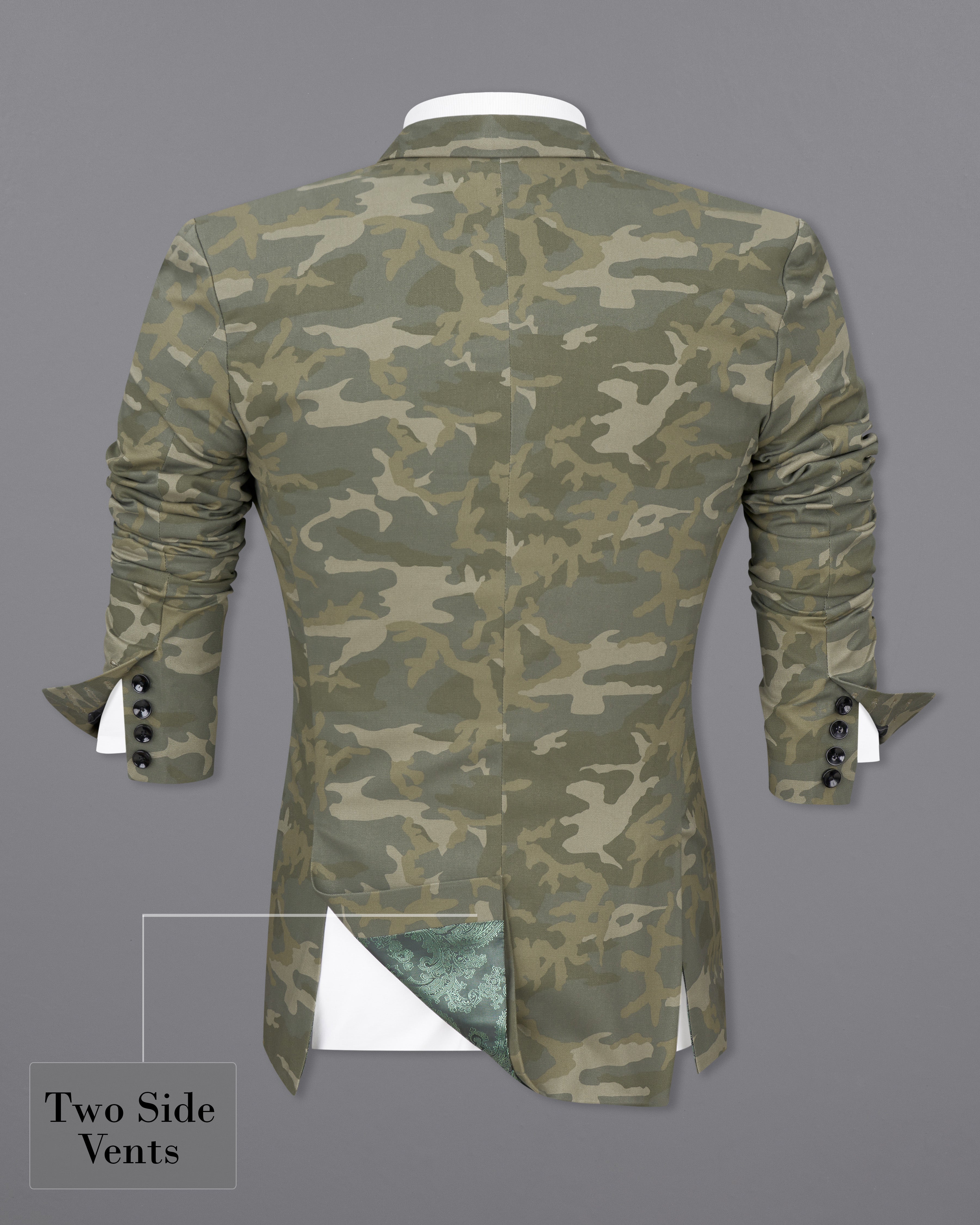 Flax Smoke Green with Nomad Cream Camouflage Premium Cotton Designer Blazer BL2435-SB-PP-36,BL2435-SB-PP-38,BL2435-SB-PP-40,BL2435-SB-PP-42,BL2435-SB-PP-44,BL2435-SB-PP-46,BL2435-SB-PP-48,BL2435-SB-PP-50,BL2435-SB-PP-52,BL2435-SB-PP-54,BL2435-SB-PP-56,BL2435-SB-PP-58,BL2435-SB-PP-60