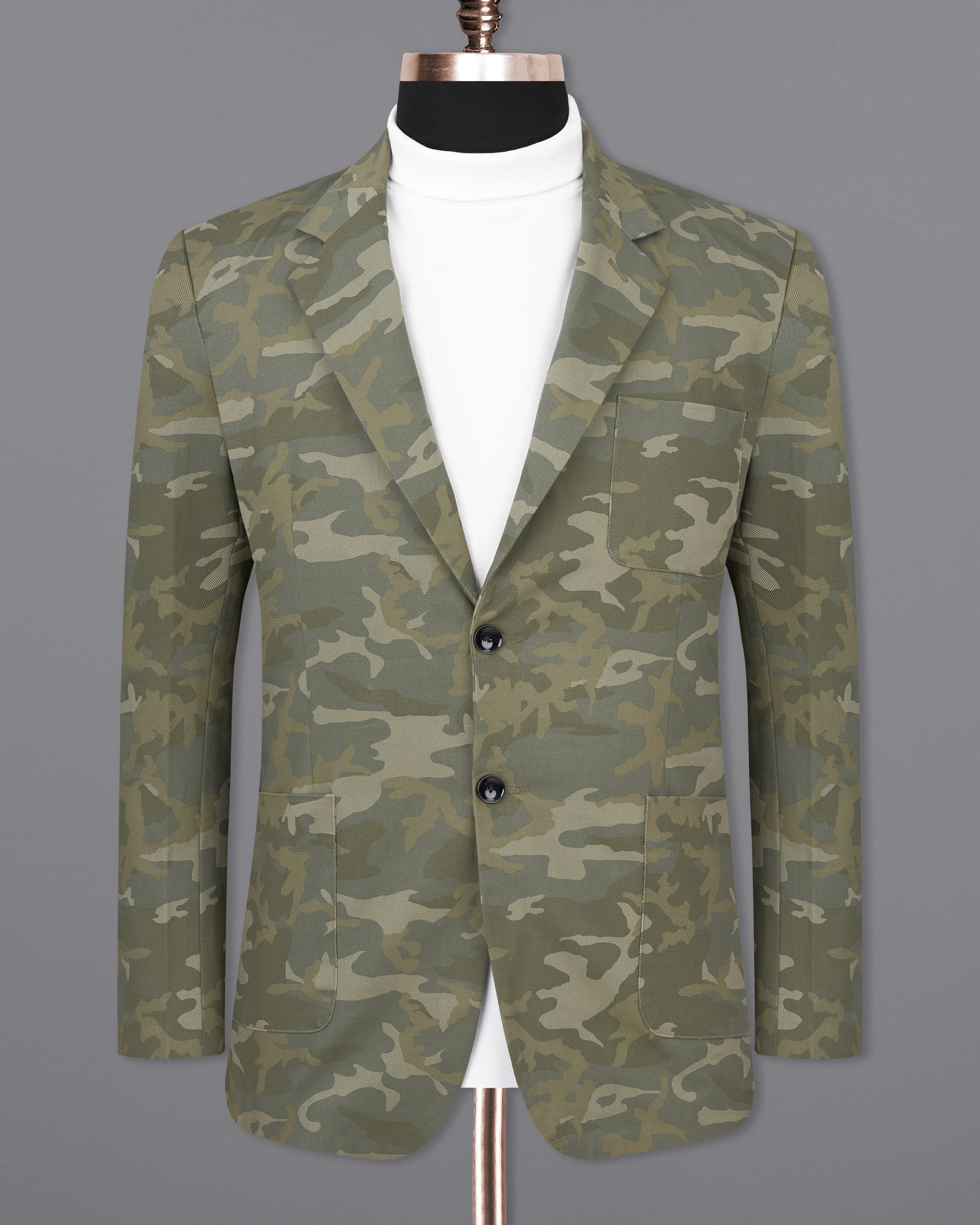 Flax Smoke Green with Nomad Cream Camouflage Premium Cotton Designer Blazer BL2435-SB-PP-36,BL2435-SB-PP-38,BL2435-SB-PP-40,BL2435-SB-PP-42,BL2435-SB-PP-44,BL2435-SB-PP-46,BL2435-SB-PP-48,BL2435-SB-PP-50,BL2435-SB-PP-52,BL2435-SB-PP-54,BL2435-SB-PP-56,BL2435-SB-PP-58,BL2435-SB-PP-60