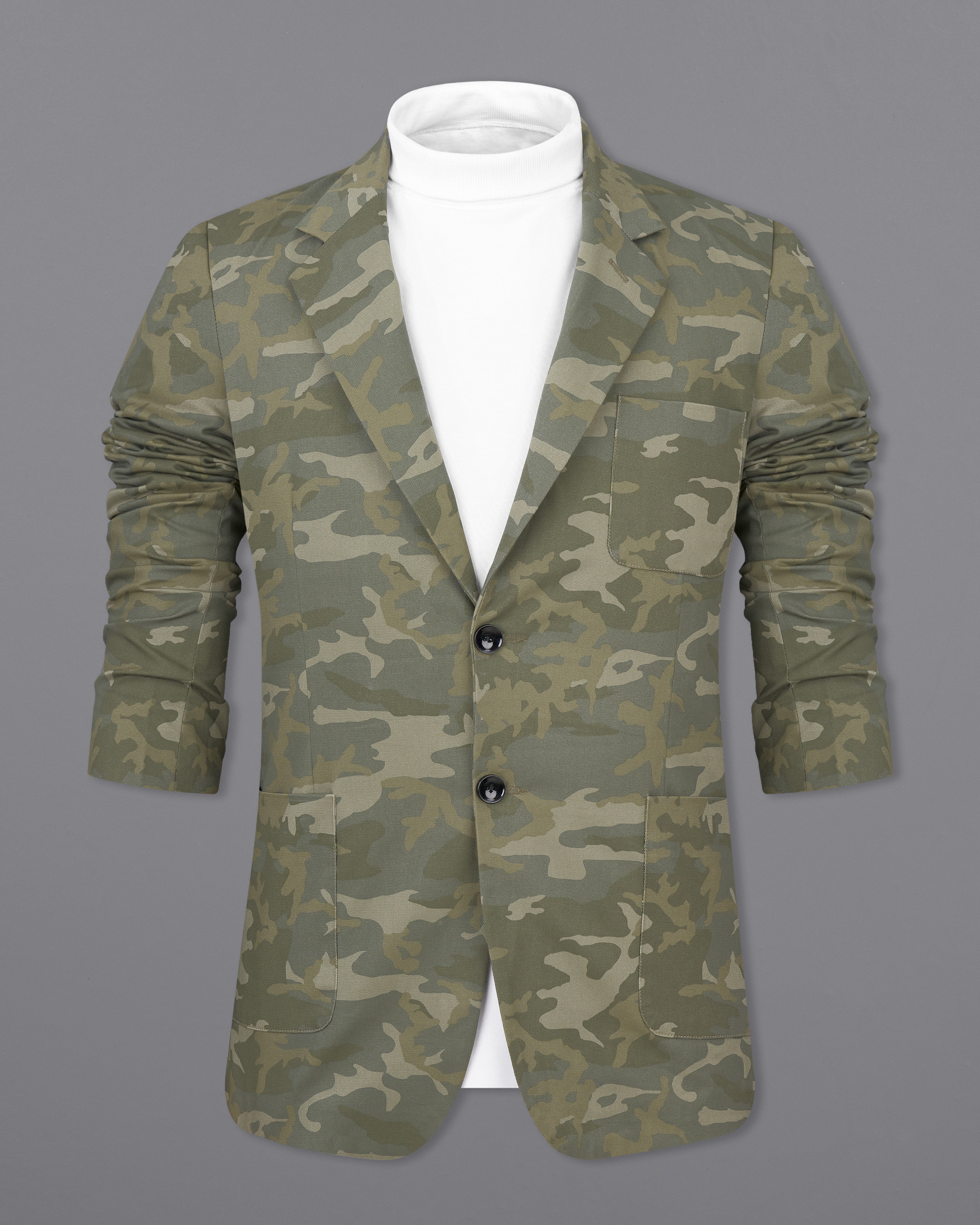 Flax Smoke Green with Nomad Cream Camouflage Premium Cotton Designer Blazer BL2435-SB-PP-36,BL2435-SB-PP-38,BL2435-SB-PP-40,BL2435-SB-PP-42,BL2435-SB-PP-44,BL2435-SB-PP-46,BL2435-SB-PP-48,BL2435-SB-PP-50,BL2435-SB-PP-52,BL2435-SB-PP-54,BL2435-SB-PP-56,BL2435-SB-PP-58,BL2435-SB-PP-60