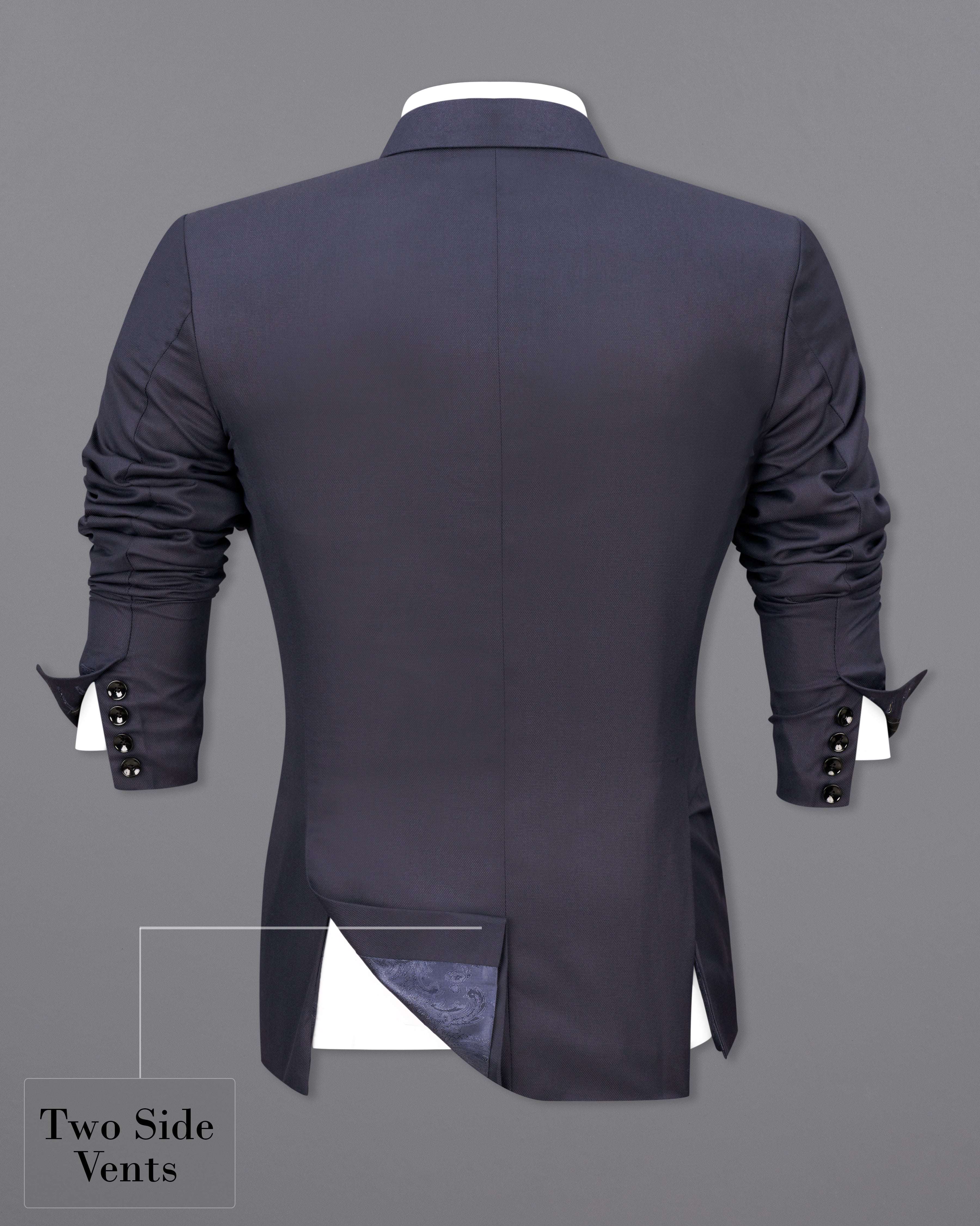 Iridium Gray Single-Breasted Blazer BL2475-SB-36, BL2475-SB-38, BL2475-SB-40, BL2475-SB-42, BL2475-SB-44, BL2475-SB-46, BL2475-SB-48, BL2475-SB-50, BL2475-SB-52, BL2475-SB-54, BL2475-SB-56, BL2475-SB-58, BL2475-SB-60