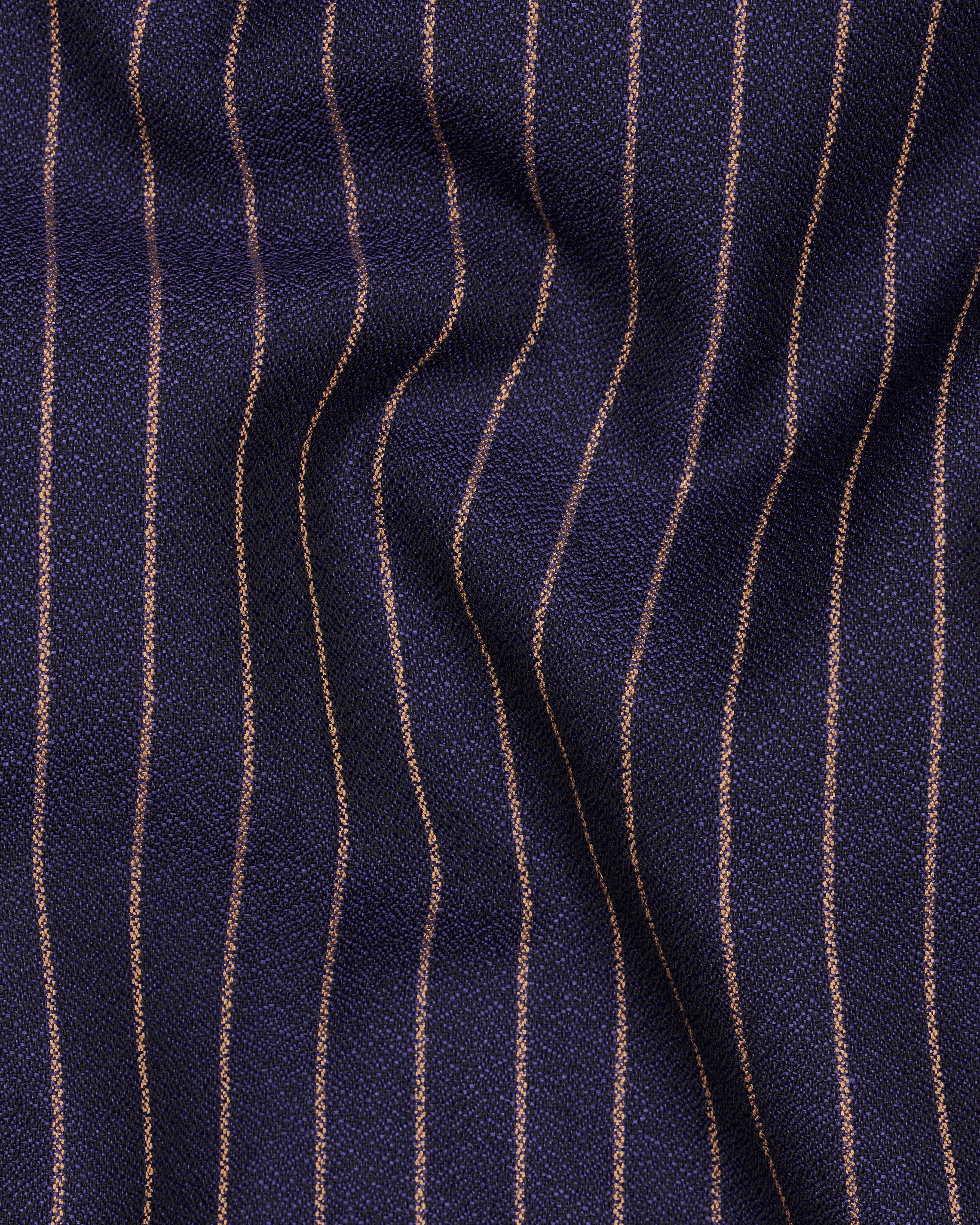 Tuna Navy Blue with Coral Reef Brown Striped Double-Breasted Blazer BL2480-DB-36, BL2480-DB-38, BL2480-DB-40, BL2480-DB-42, BL2480-DB-44, BL2480-DB-46, BL2480-DB-48, BL2480-DB-50, BL2480-DB-52, BL2480-DB-54, BL2480-DB-56, BL2480-DB-58, BL2480-DB-60