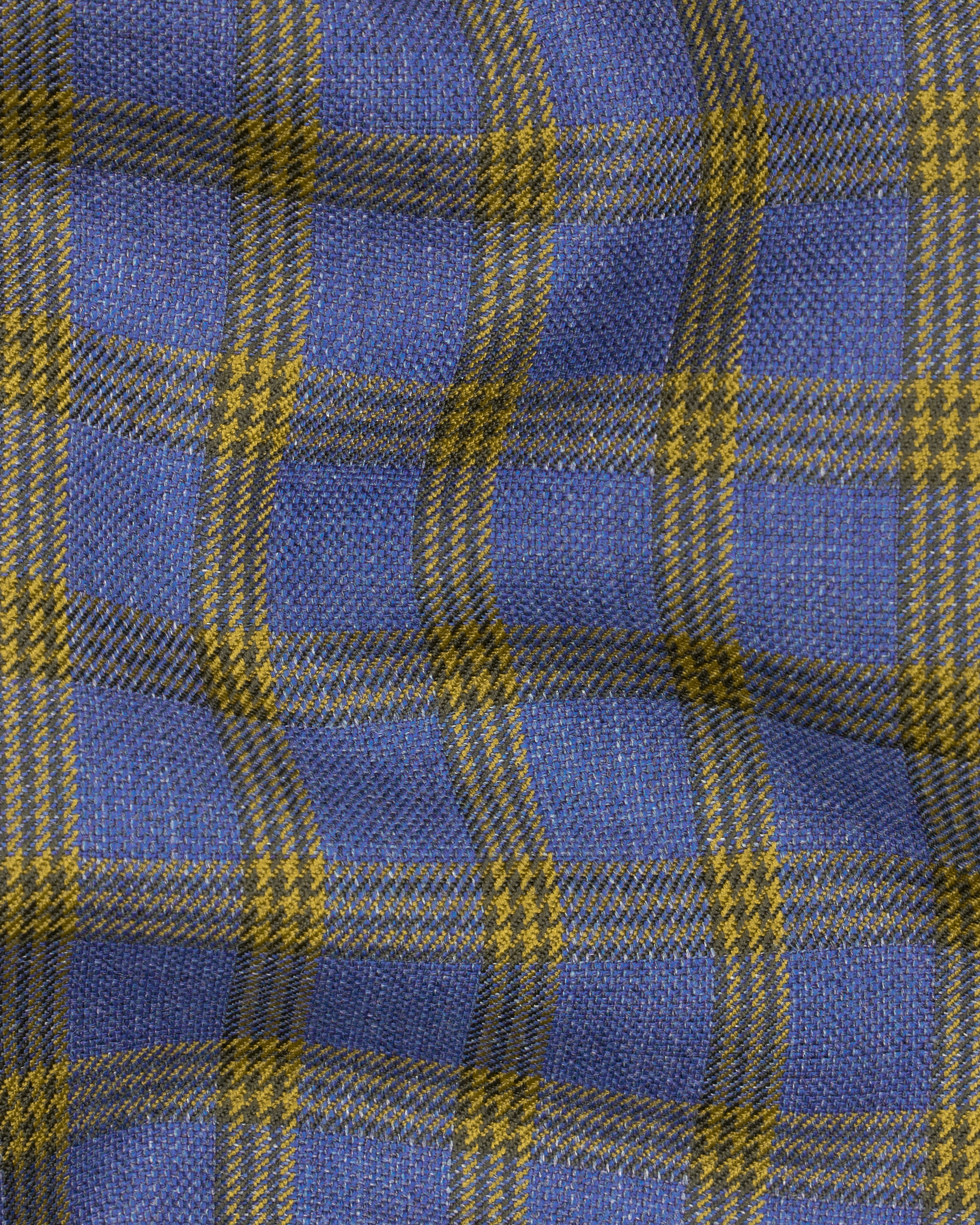 Twilight Blue with Alpine Brown Plaid Cross Buttoned Bandhgala Blazer BL2488-CBG2-36, BL2488-CBG2-38, BL2488-CBG2-40, BL2488-CBG2-42, BL2488-CBG2-44, BL2488-CBG2-46, BL2488-CBG2-48, BL2488-CBG2-50, BL2488-CBG2-52, BL2488-CBG2-54, BL2488-CBG2-56, BL2488-CBG2-58, BL2488-CBG2-60