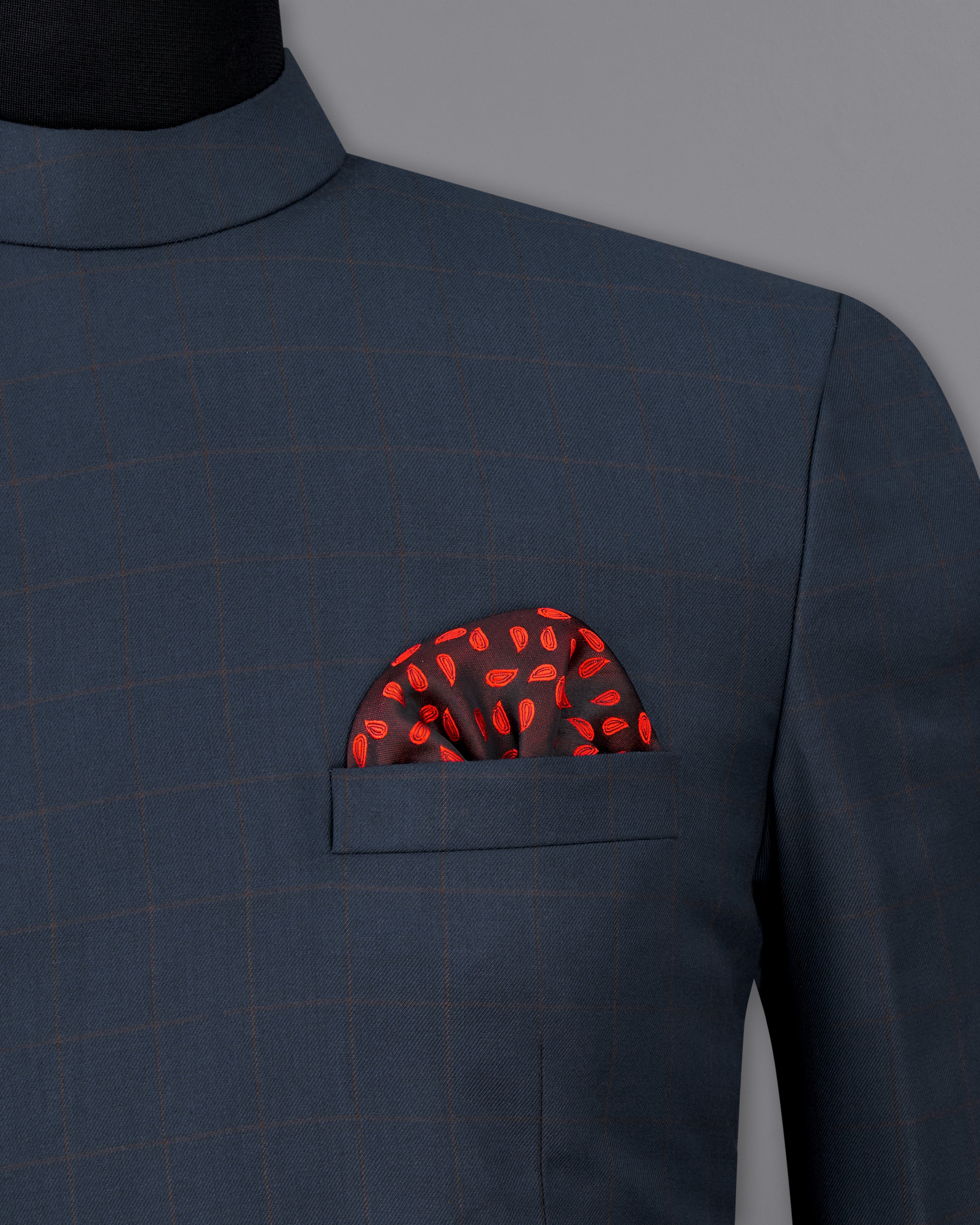 Ebony Clay Blue Windowpane Cross Buttoned Bandhgaala Blazer BL2501-CBG2-36, BL2501-CBG2-38, BL2501-CBG2-40, BL2501-CBG2-42, BL2501-CBG2-44, BL2501-CBG2-46, BL2501-CBG2-48, BL2501-CBG2-50, BL2501-CBG2-52, BL2501-CBG2-54, BL2501-CBG2-56, BL2501-CBG2-58, BL2501-CBG2-60