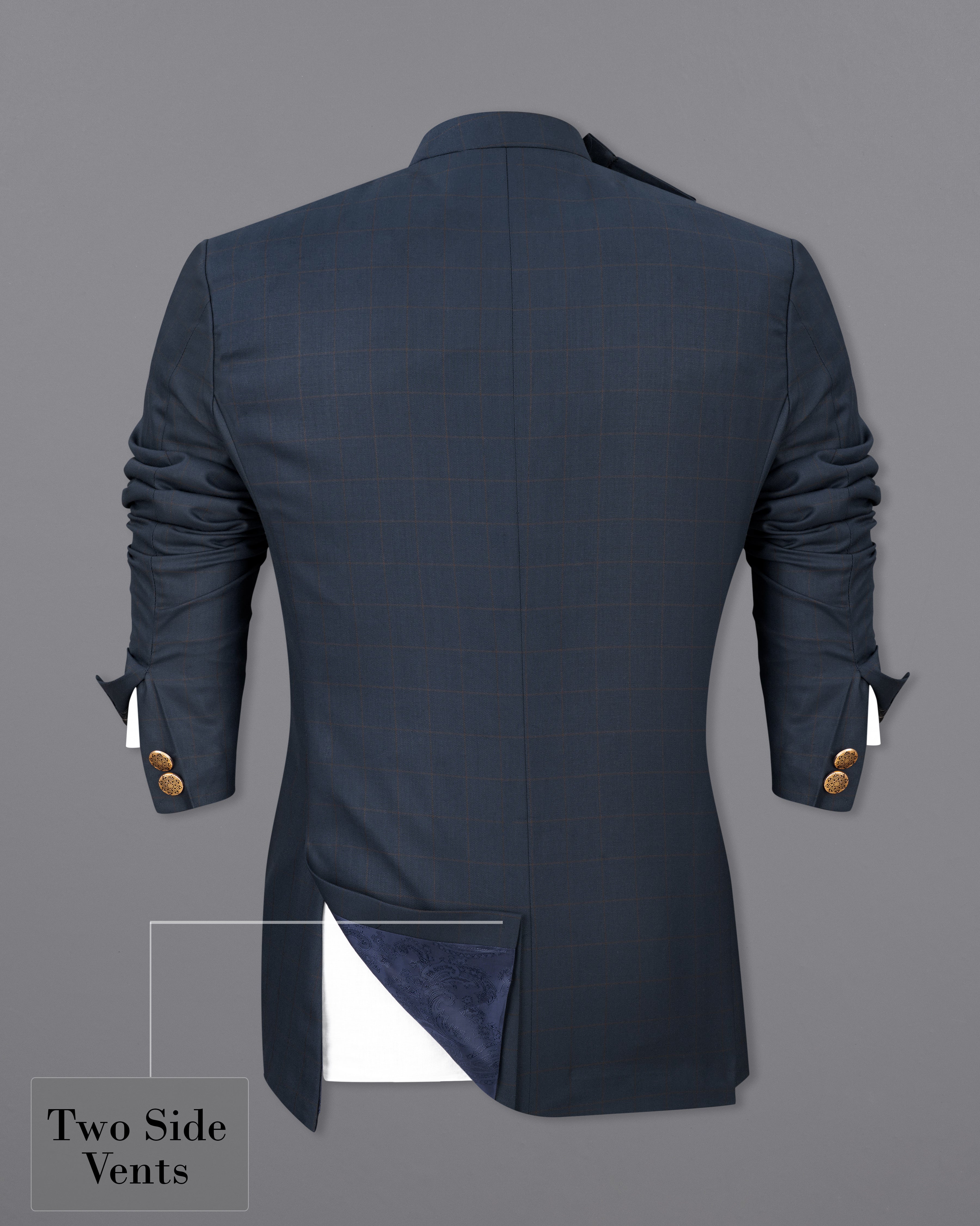 Ebony Clay Blue Windowpane Cross Buttoned Bandhgaala Blazer BL2501-CBG2-36, BL2501-CBG2-38, BL2501-CBG2-40, BL2501-CBG2-42, BL2501-CBG2-44, BL2501-CBG2-46, BL2501-CBG2-48, BL2501-CBG2-50, BL2501-CBG2-52, BL2501-CBG2-54, BL2501-CBG2-56, BL2501-CBG2-58, BL2501-CBG2-60