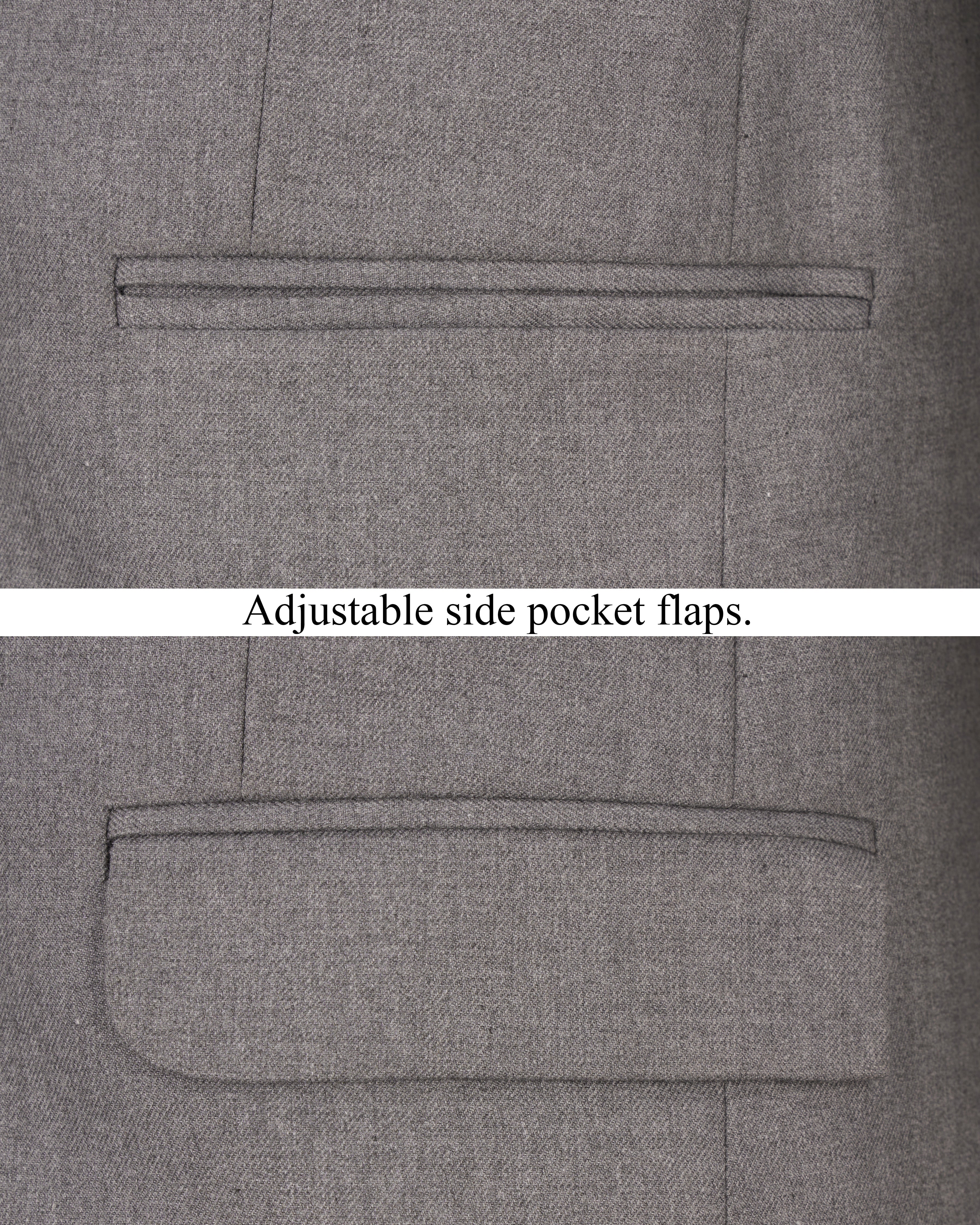 Feroda Gray with Black Piping Work Wool Rich Designer Blazer BL2506-SB-D256-36, BL2506-SB-D256-38, BL2506-SB-D256-40, BL2506-SB-D256-42, BL2506-SB-D256-44, BL2506-SB-D256-46, BL2506-SB-D256-48, BL2506-SB-D256-50, BL2506-SB-D256-52, BL2506-SB-D256-54, BL2506-SB-D256-56, BL2506-SB-D256-58, BL2506-SB-D256-60