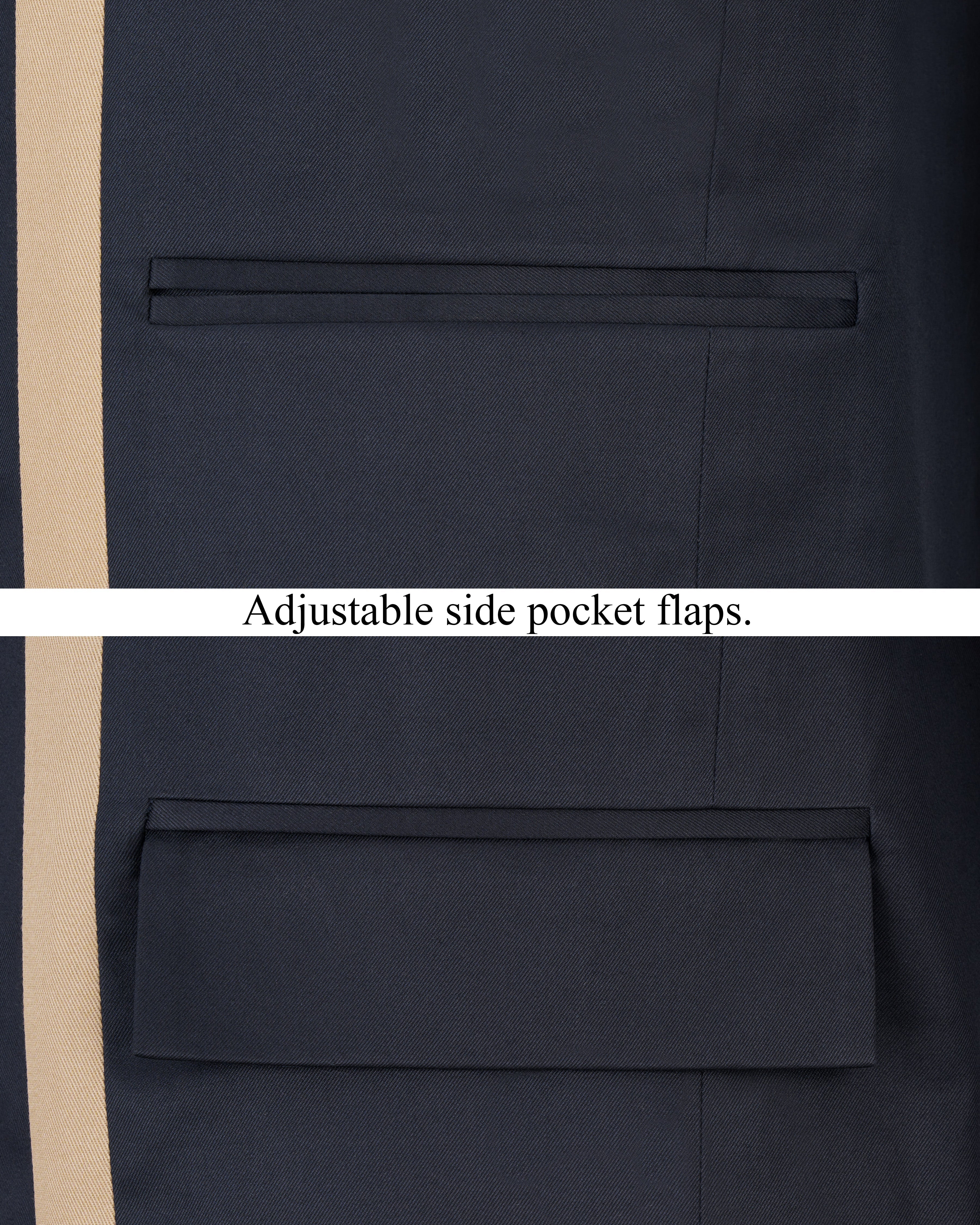 Thunder Navy Blue with Brown Patch Work Premium Cotton Designer Blazer BL2509-SB-D229-36, BL2509-SB-D229-38, BL2509-SB-D229-40, BL2509-SB-D229-42, BL2509-SB-D229-44, BL2509-SB-D229-46, BL2509-SB-D229-48, BL2509-SB-D229-50, BL2509-SB-D229-52, BL2509-SB-D229-54, BL2509-SB-D229-56, BL2509-SB-D229-58, BL2509-SB-D229-60