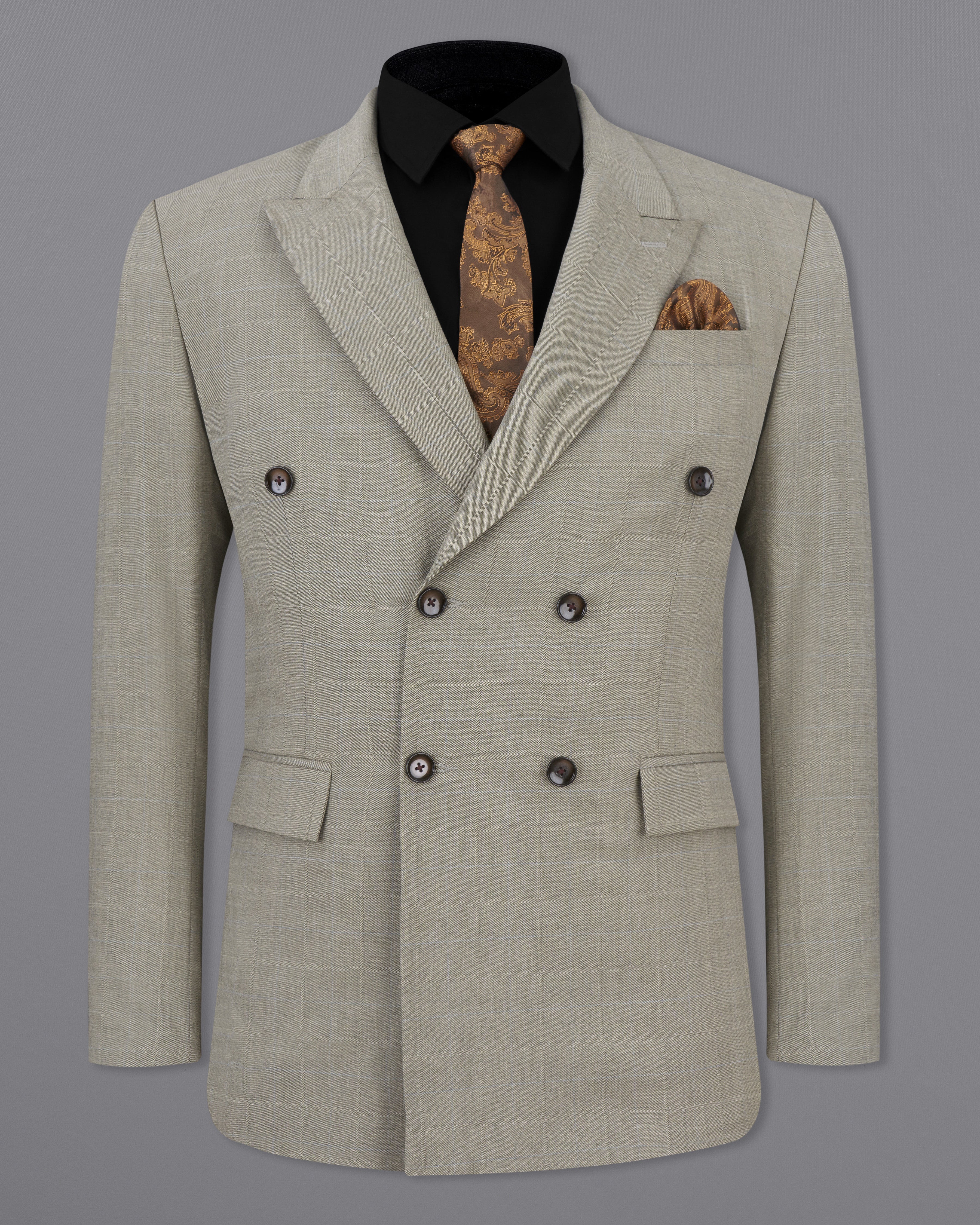 Sandrift Gray Double Breasted Blazer BL2528-DB-36, BL2528-DB-38, BL2528-DB-40, BL2528-DB-42, BL2528-DB-44, BL2528-DB-46, BL2528-DB-48, BL2528-DB-50, BL2528-DB-52, BL2528-DB-54, BL2528-DB-56, BL2528-DB-58, BL2528-DB-60