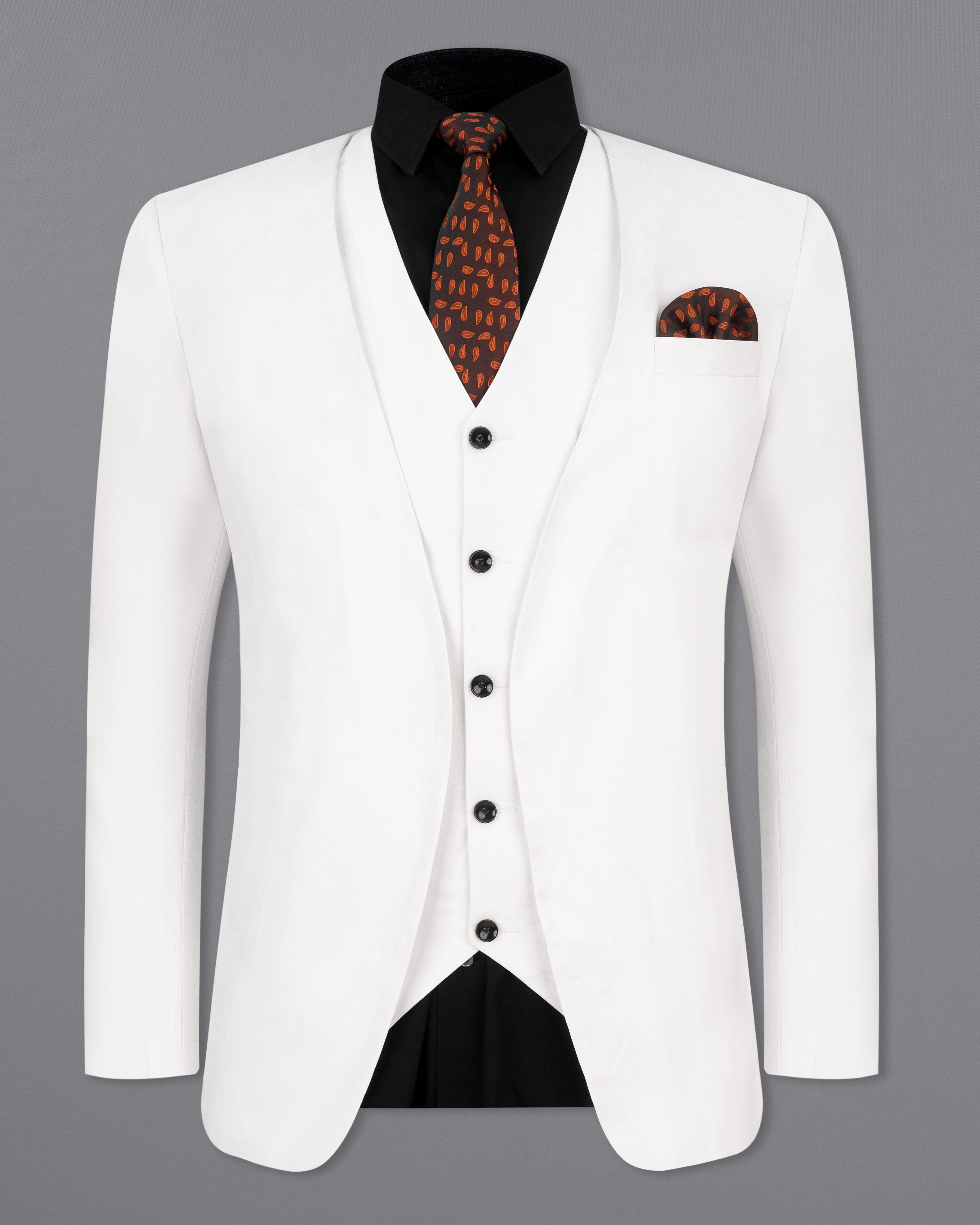 Bright White No Lapel Designer Blazer BL2545-D252-36, BL2545-D252-38, BL2545-D252-40, BL2545-D252-42, BL2545-D252-44, BL2545-D252-46, BL2545-D252-48, BL2545-D252-50, BL2545-D252-52, BL2545-D252-54, BL2545-D252-56, BL2545-D252-58, BL2545-D252-60