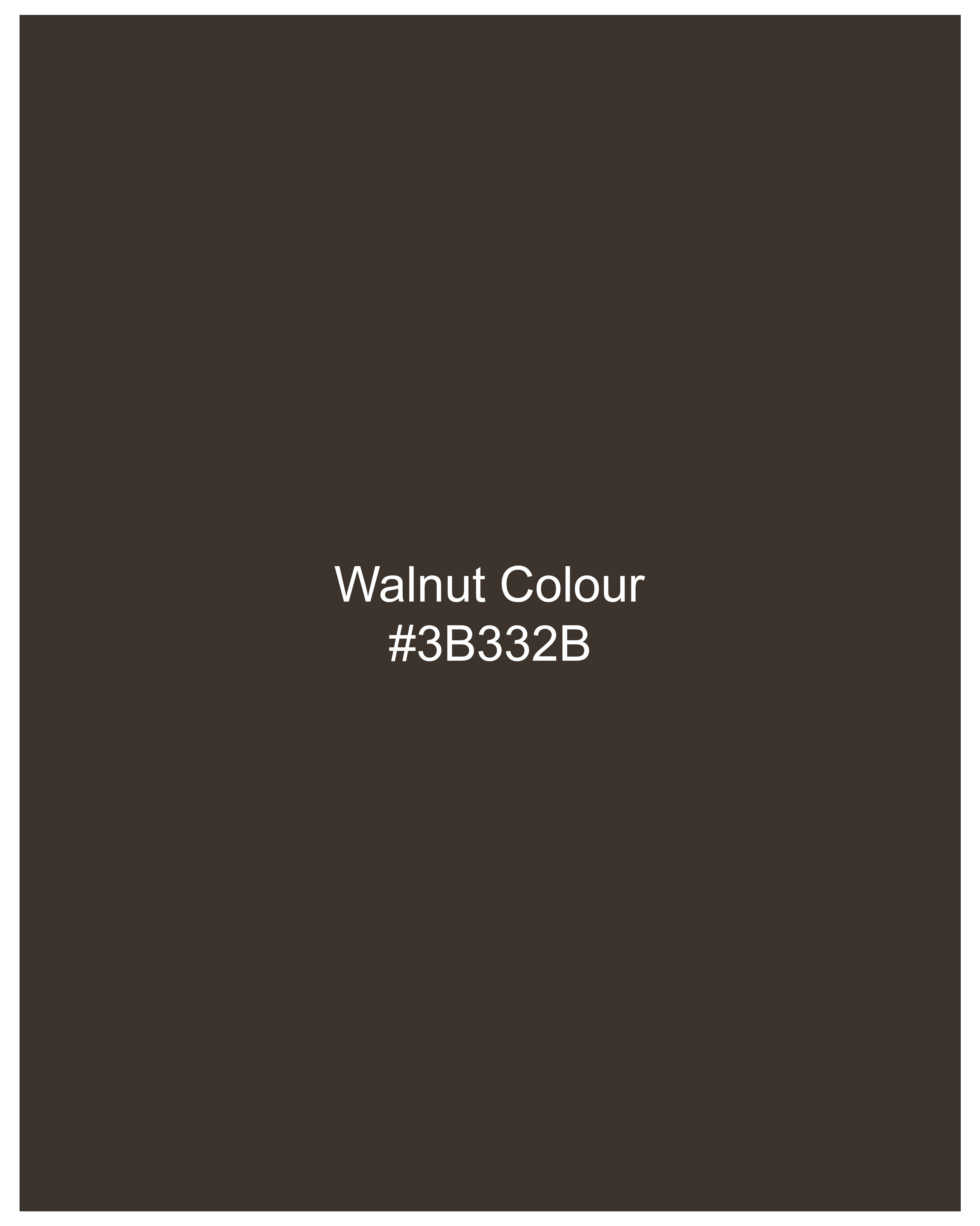 Walnut Brown Stretchable Premium Cotton Bandhgala traveler Blazer