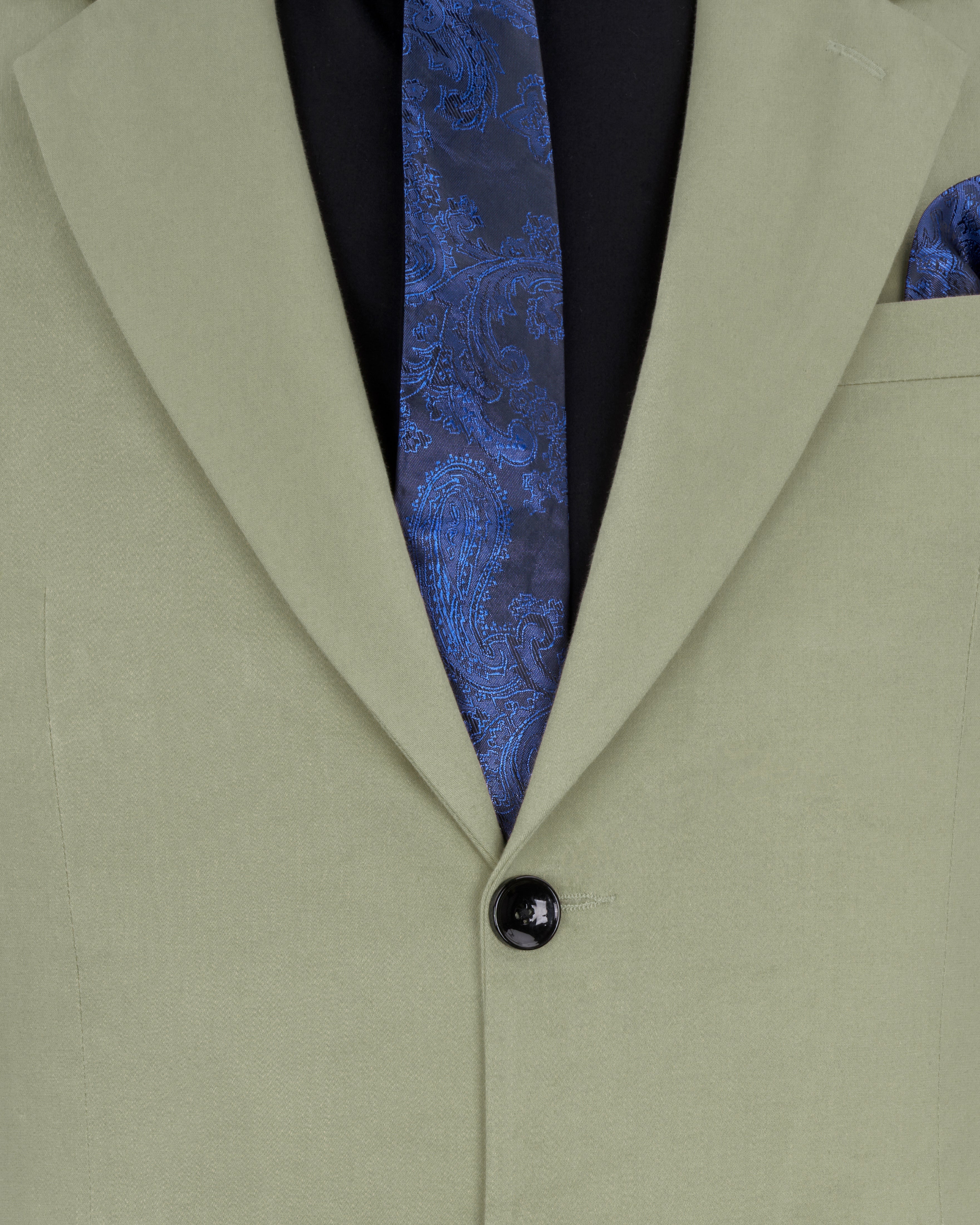 Granite Green Stretchable Premium Cotton traveler Blazer