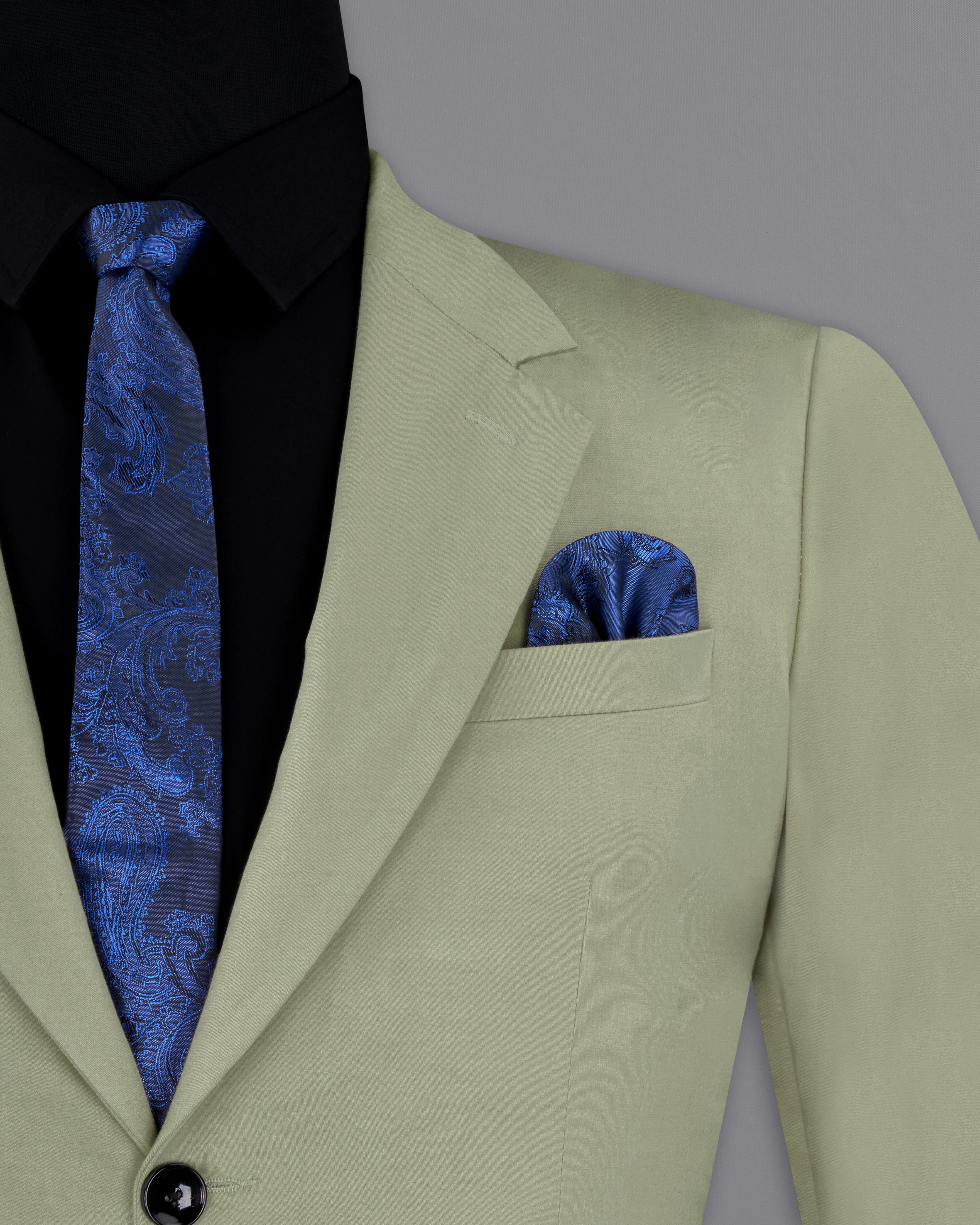 Granite Green Stretchable Premium Cotton traveler Blazer