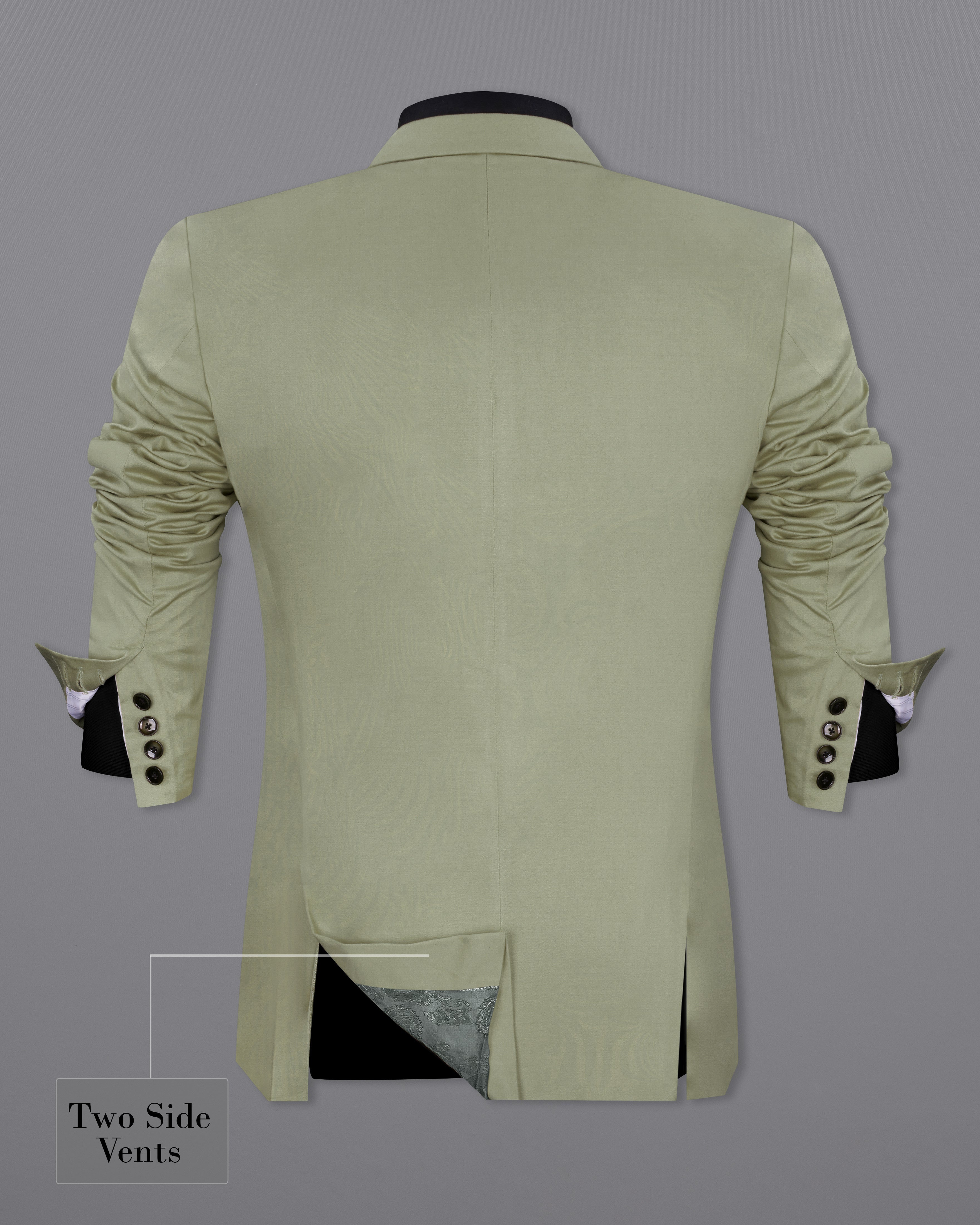 Granite Green Stretchable Premium Cotton traveler Blazer