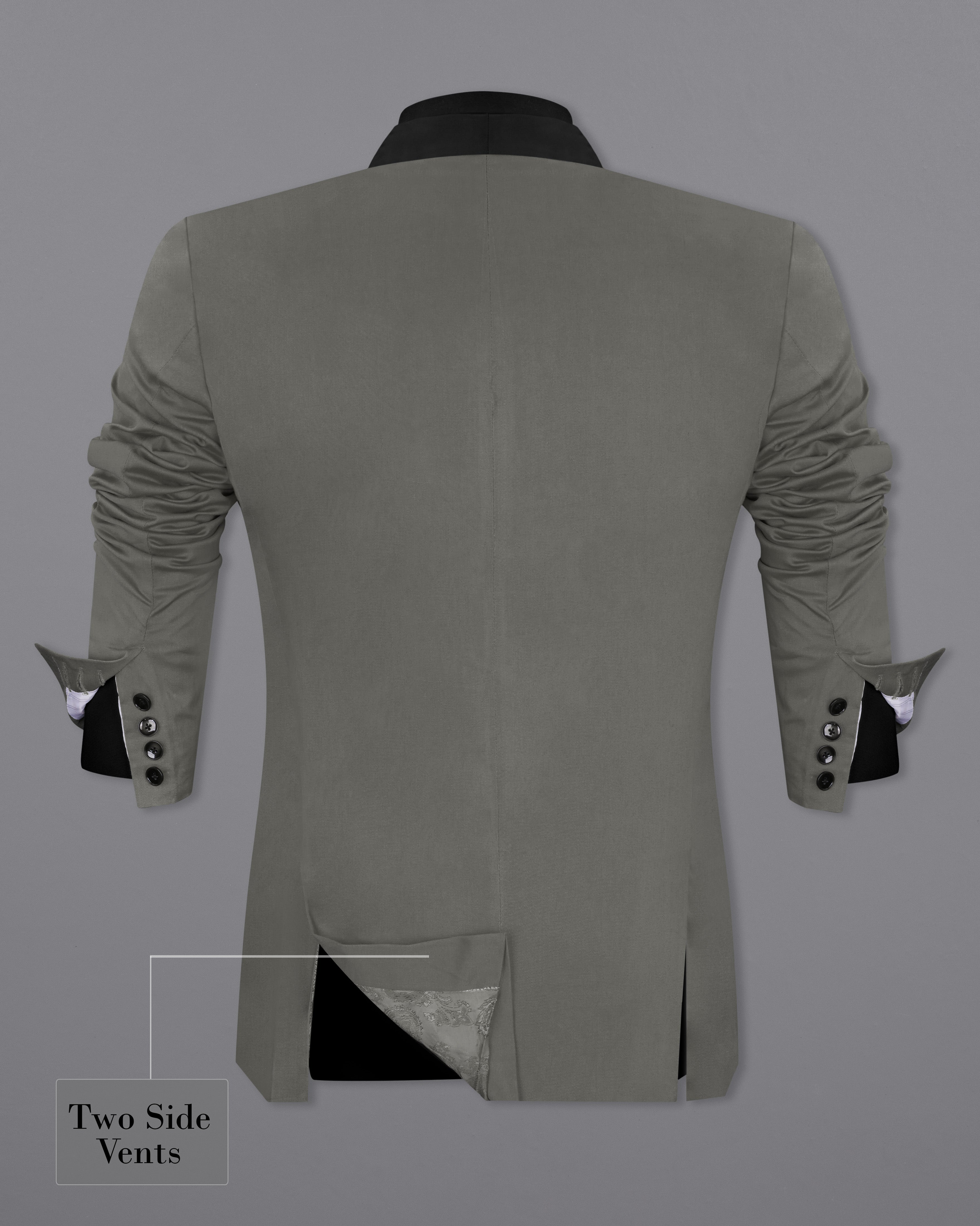 Ironside Gray Stretchable Tuxedo Premium Cotton Blazer BL2686-BKL-36, BL2686-BKL-38, BL2686-BKL-40, BL2686-BKL-42, BL2686-BKL-44, BL2686-BKL-46, BL2686-BKL-48, BL2686-BKL-50, BL2686-BKL-52, BL2686-BKL-54, BL2686-BKL-56, BL2686-BKL-58, BL2686-BKL-60