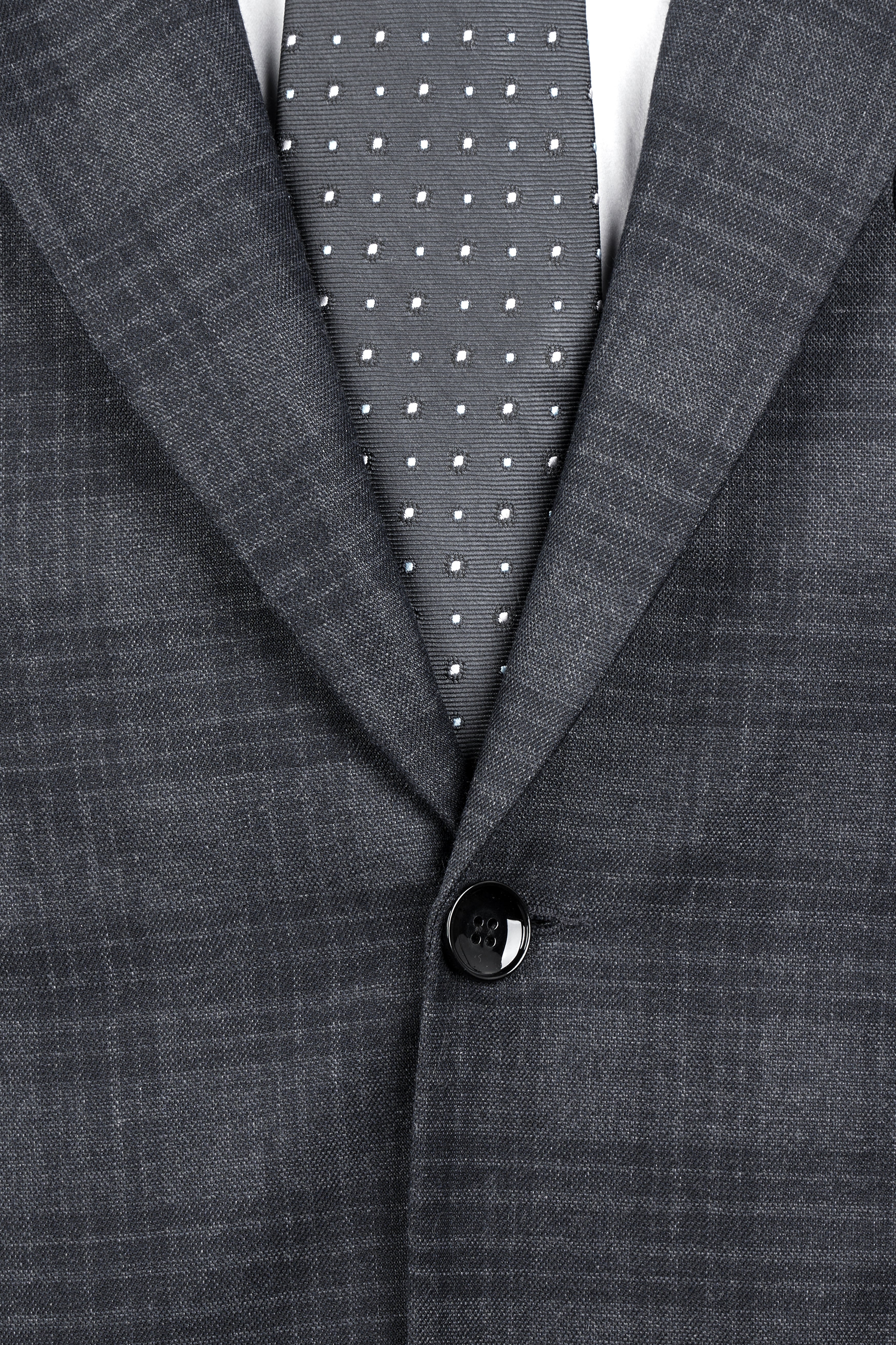 Tuna Gray Plaid Single-Breasted Blazer