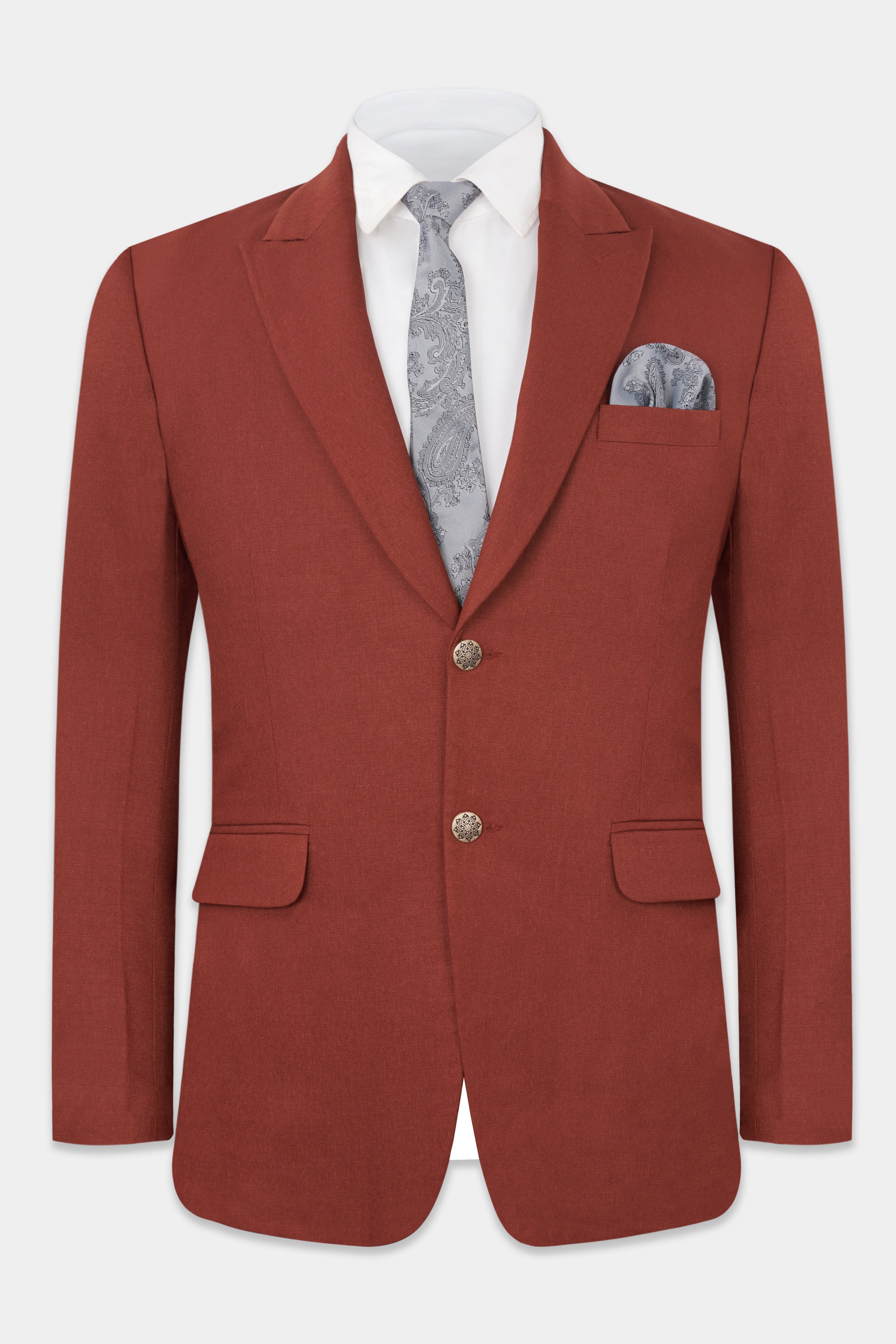 Nutmeg Red Tweed Single Breasted Blazer