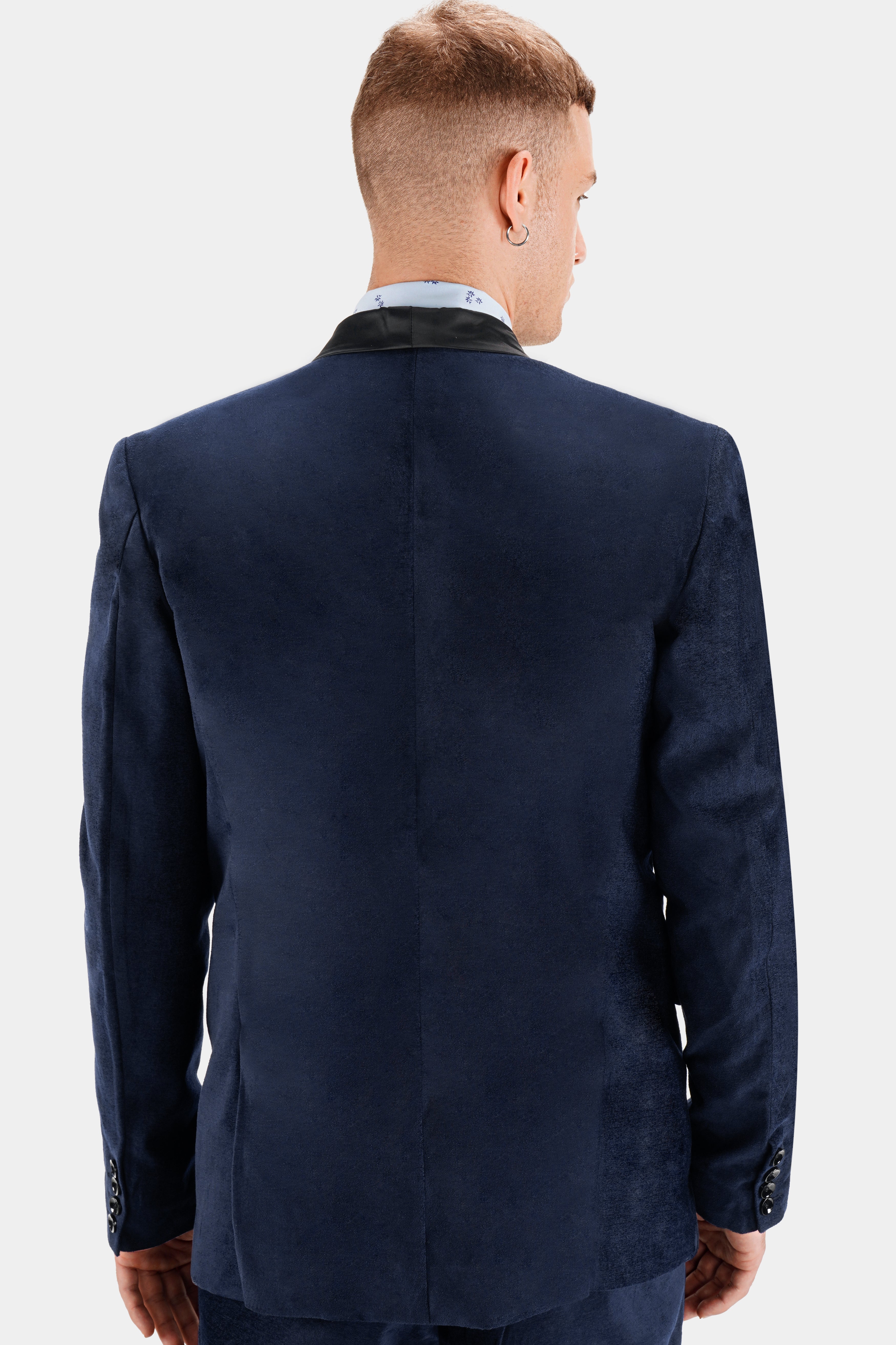 Mirage Blue Single Breasted Tuxedo Blazer BL2731-BKL-36, BL2731-BKL-38, BL2731-BKL-40, BL2731-BKL-42, BL2731-BKL-44, BL2731-BKL-46, BL2731-BKL-48, BL2731-BKL-50, BL2731-BKL-52, BL2731-BKL-54, BL2731-BKL-56, BL2731-BKL-58, BL2731-BKL-60