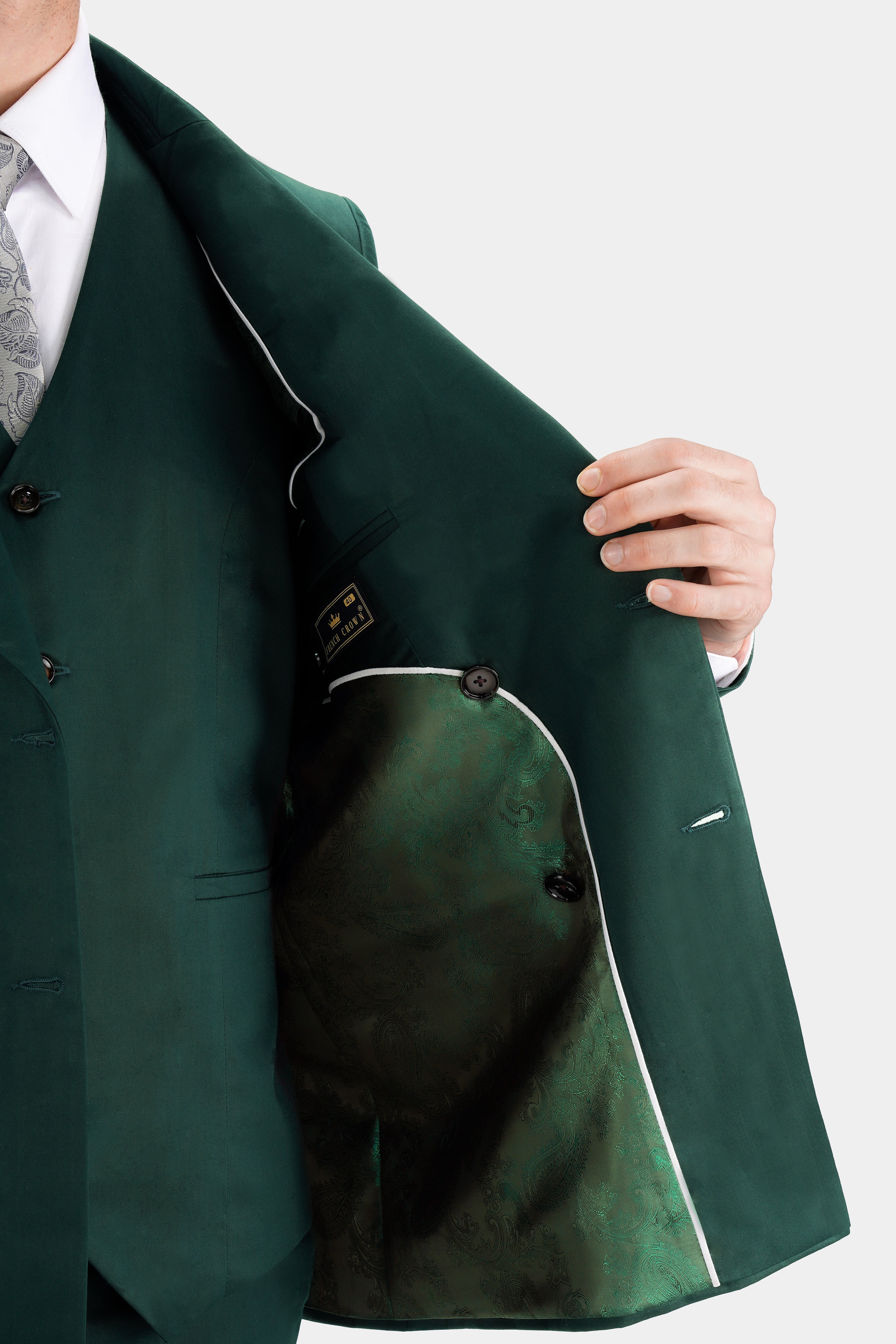 Dark Slate Green Premium Cotton Double Breasted Blazer BL2739-DB-36, BL2739-DB-38, BL2739-DB-40, BL2739-DB-42, BL2739-DB-44, BL2739-DB-46, BL2739-DB-48, BL2739-DB-50, BL2739-DB-52, BL2739-DB-54, BL2739-DB-56, BL2739-DB-58, BL2739-DB-60