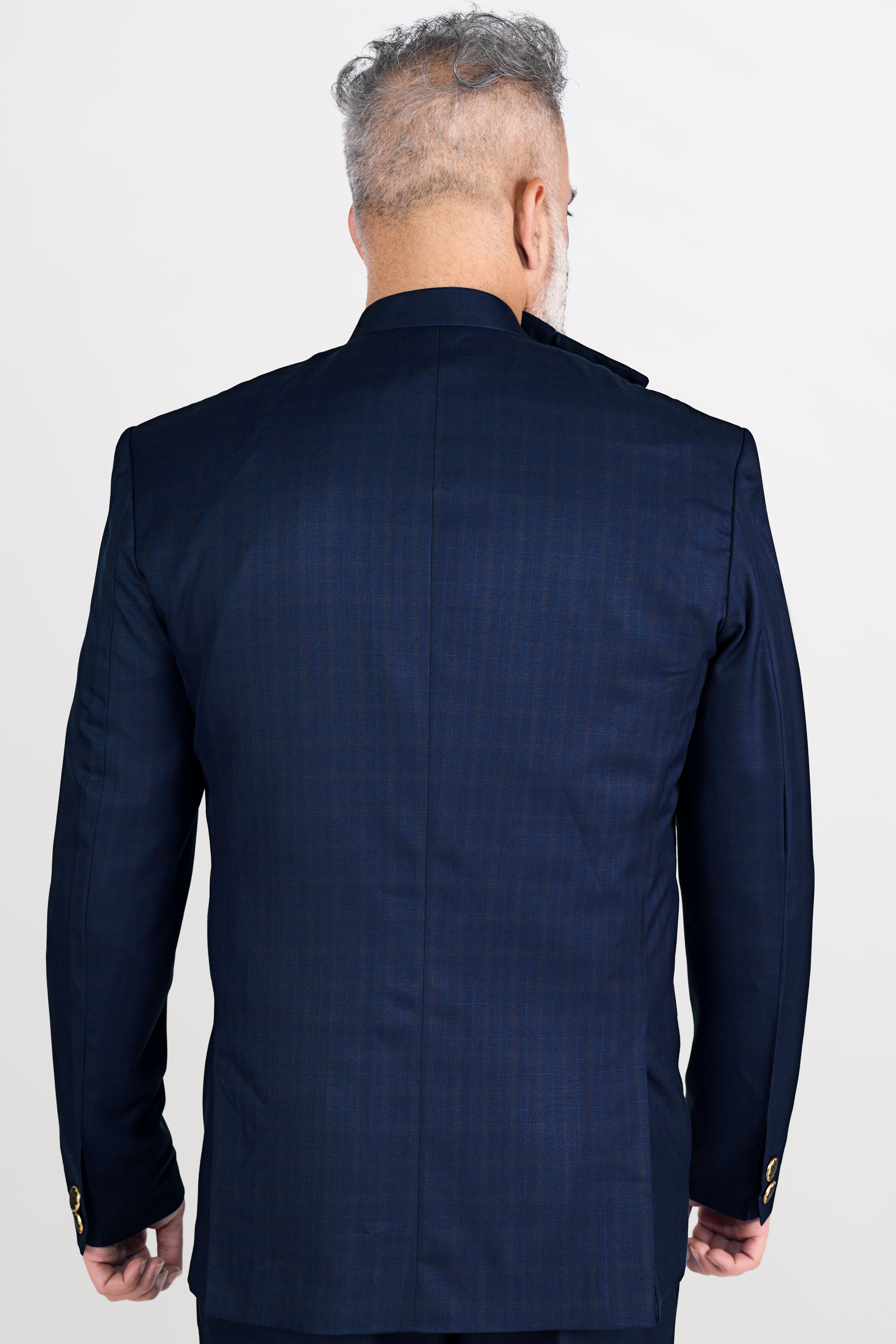 Nile Blue Wool Rich Cross Buttoned Bandhgala Blazer BL2806-CBG2-36, BL2806-CBG2-38, BL2806-CBG2-40, BL2806-CBG2-42, BL2806-CBG2-44, BL2806-CBG2-46, BL2806-CBG2-48, BL2806-CBG2-50, BL2806-CBG2-52, BL2806-CBG2-54, BL2806-CBG2-56, BL2806-CBG2-58, BL2806-CBG2-60