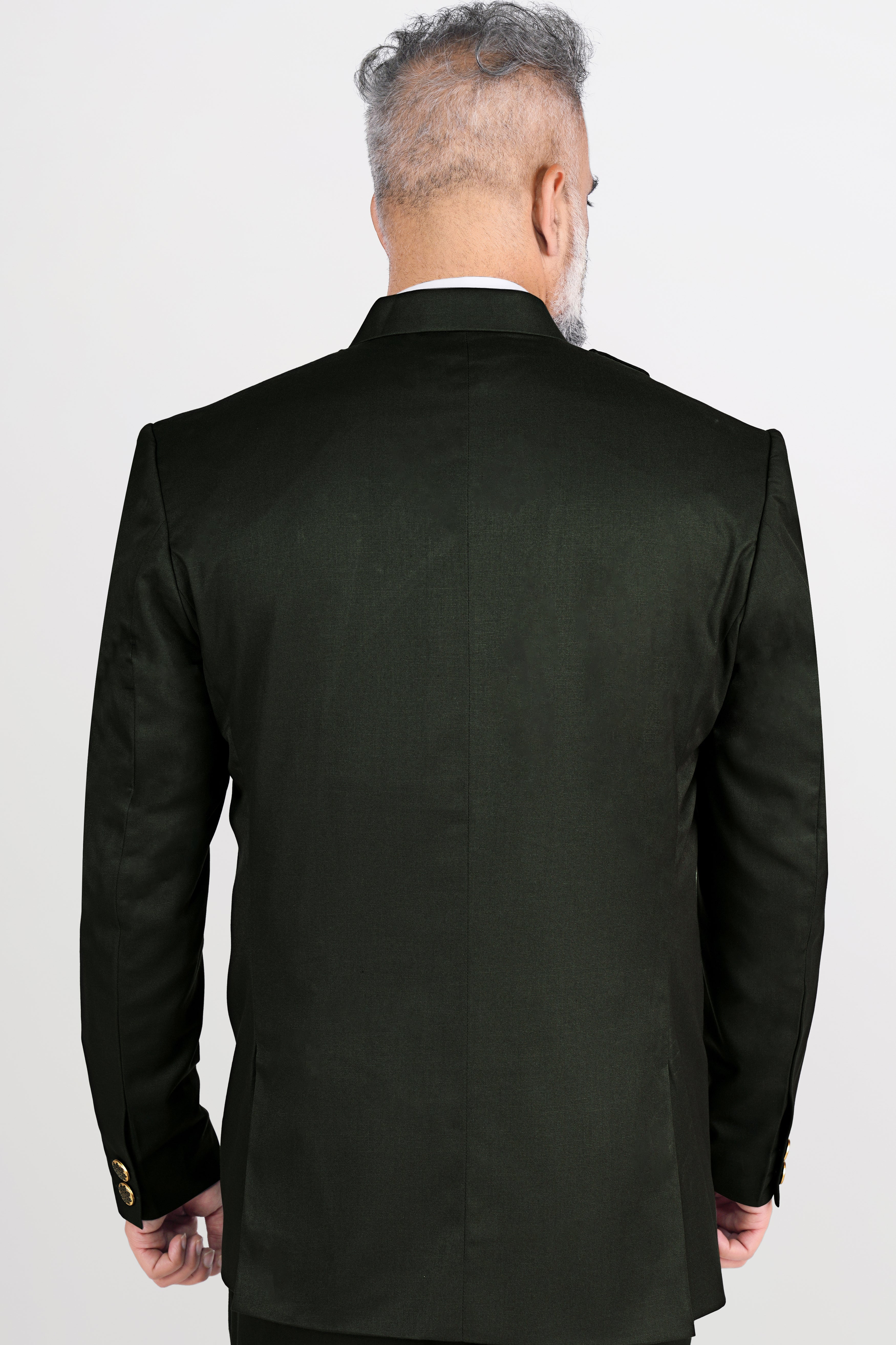 Rangoon Green Wool Rich Bandhgala Designer Blazer BL2807-D1-36, BL2807-D1-38, BL2807-D1-40, BL2807-D1-42, BL2807-D1-44, BL2807-D1-46, BL2807-D1-48, BL2807-D1-50, BL2807-D1-52, BL2807-D1-54, BL2807-D1-56, BL2807-D1-58, BL2807-D1-60